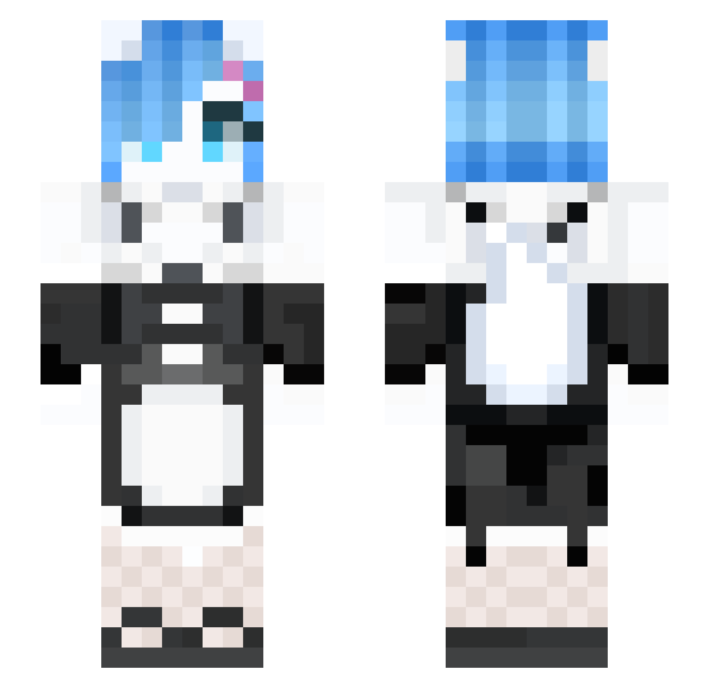 _snowy_area Minecraft skin, front and back view