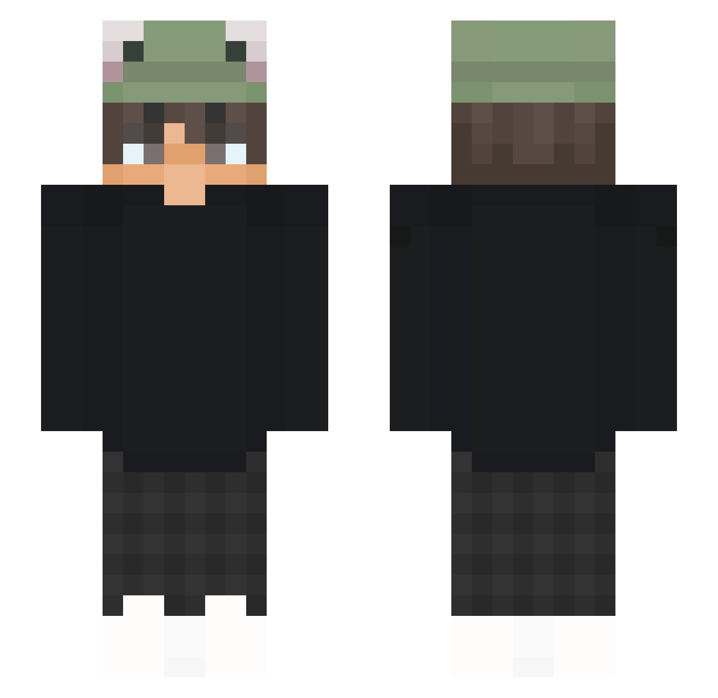 XanderGD Minecraft skin, front and back view