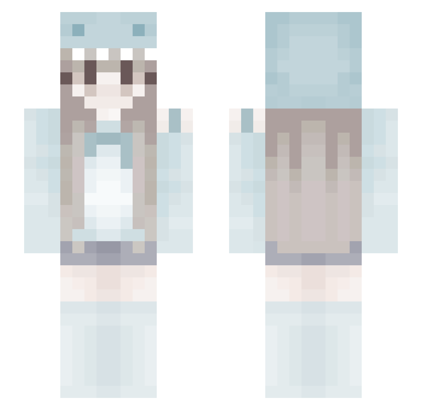 Wxnter05 Minecraft skin, front and back view