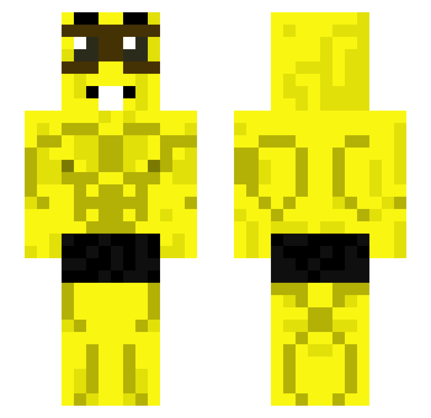 hamchikimchi Minecraft skin, front and back view