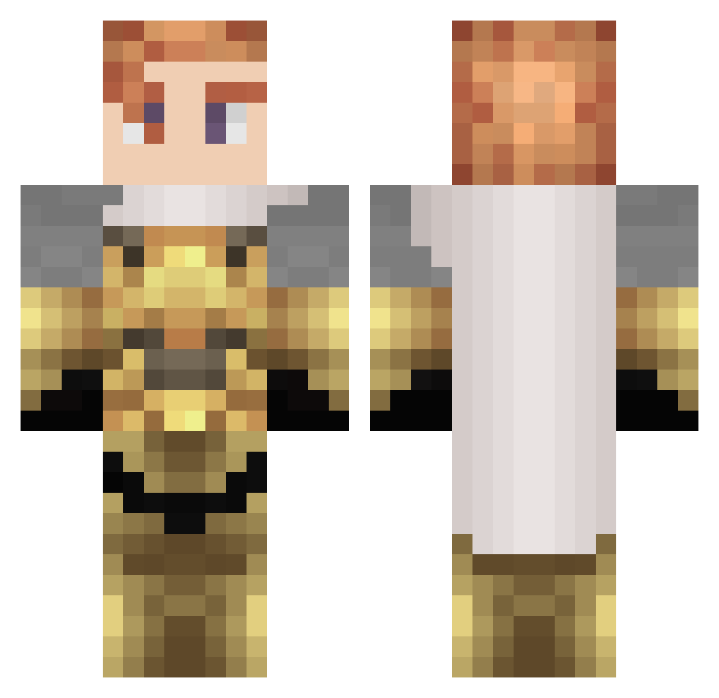 Svbaru Minecraft skin, front and back view