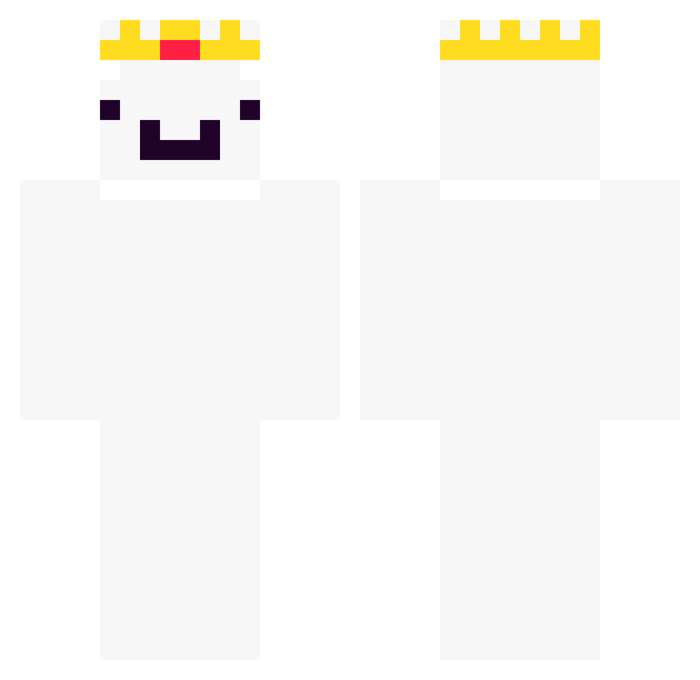 RaeYeol Minecraft skin, front and back view