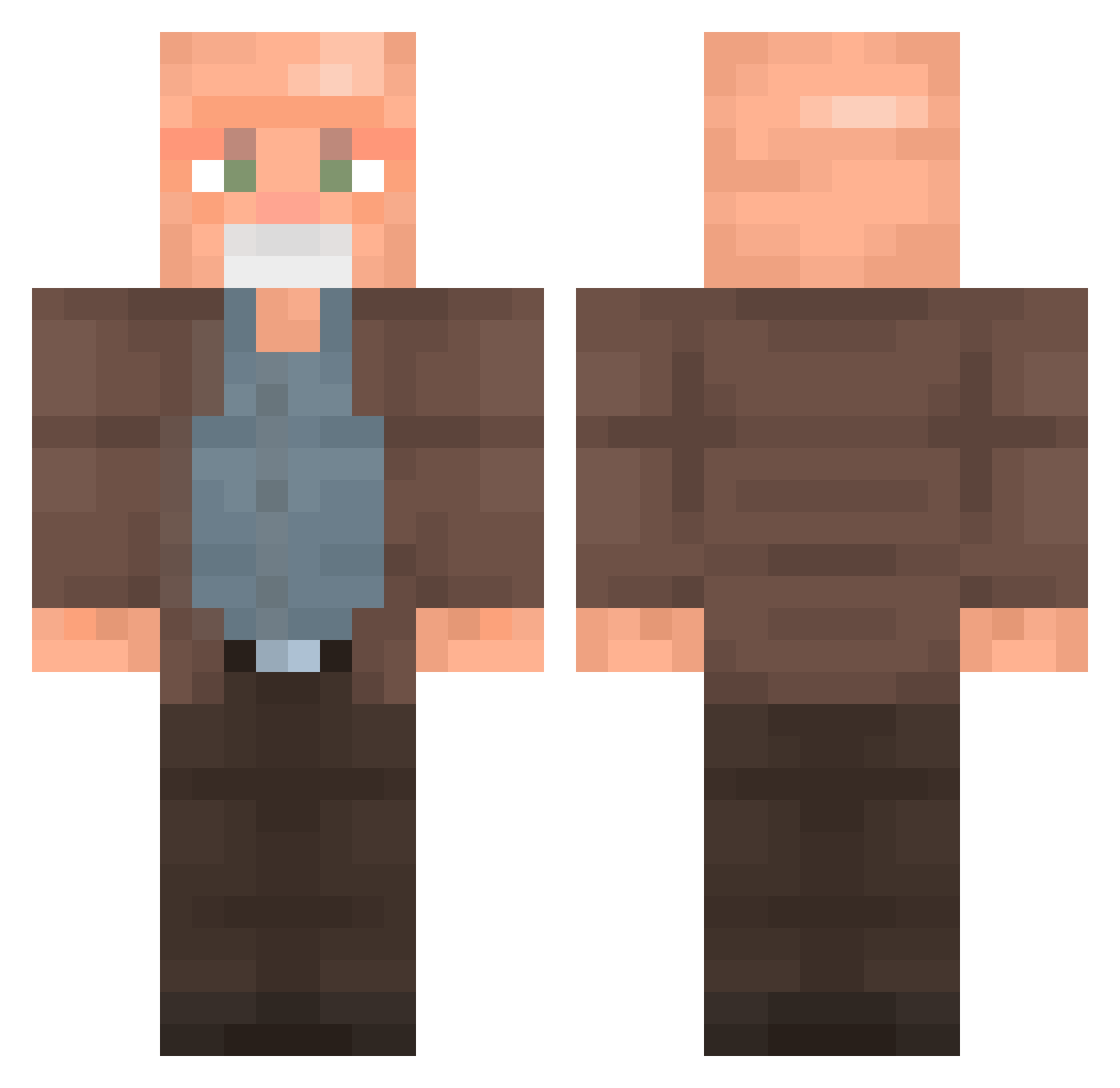 viiagraxo Minecraft skin, front and back view