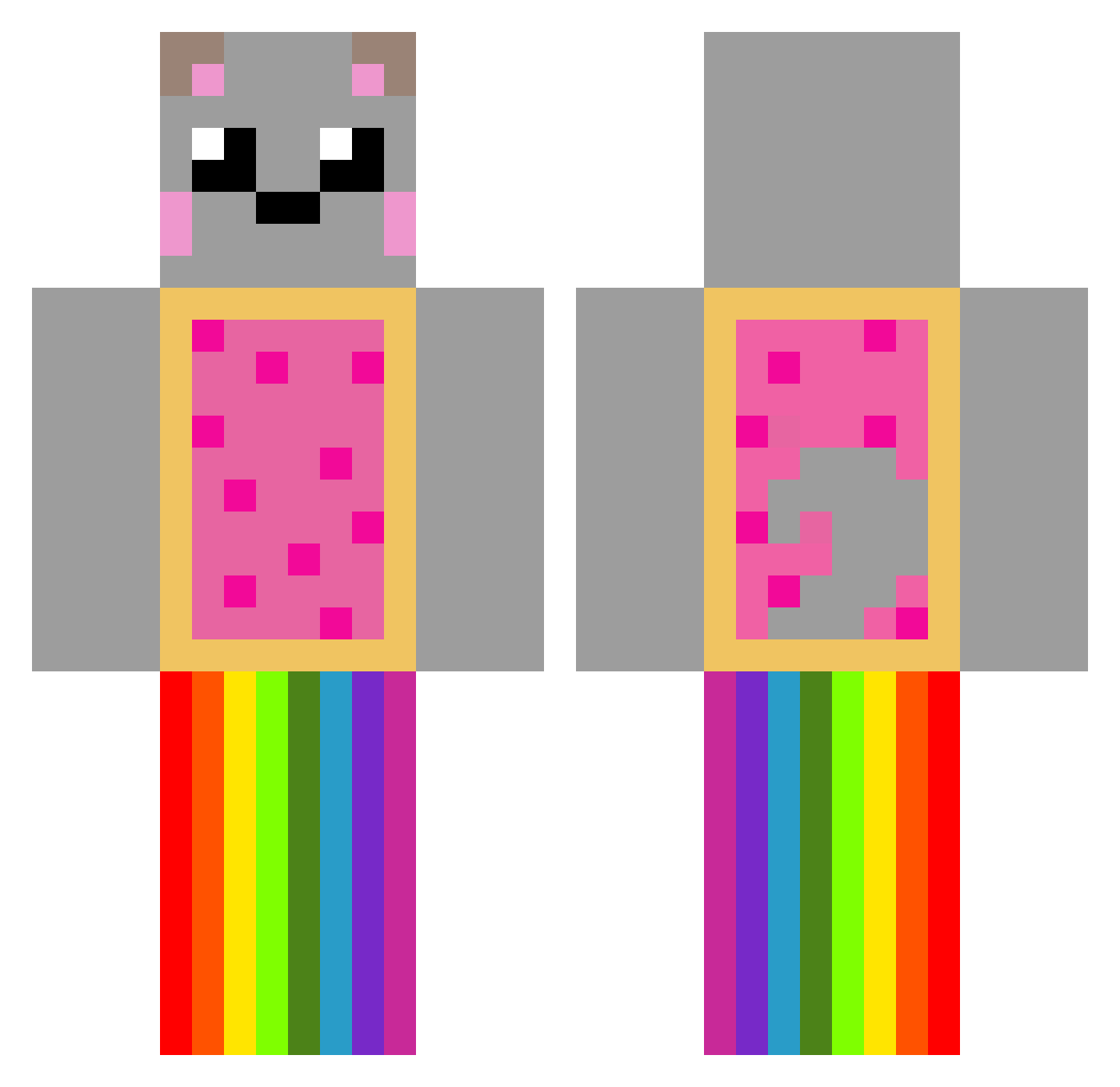 SpoteneTrenky Minecraft skin, front and back view