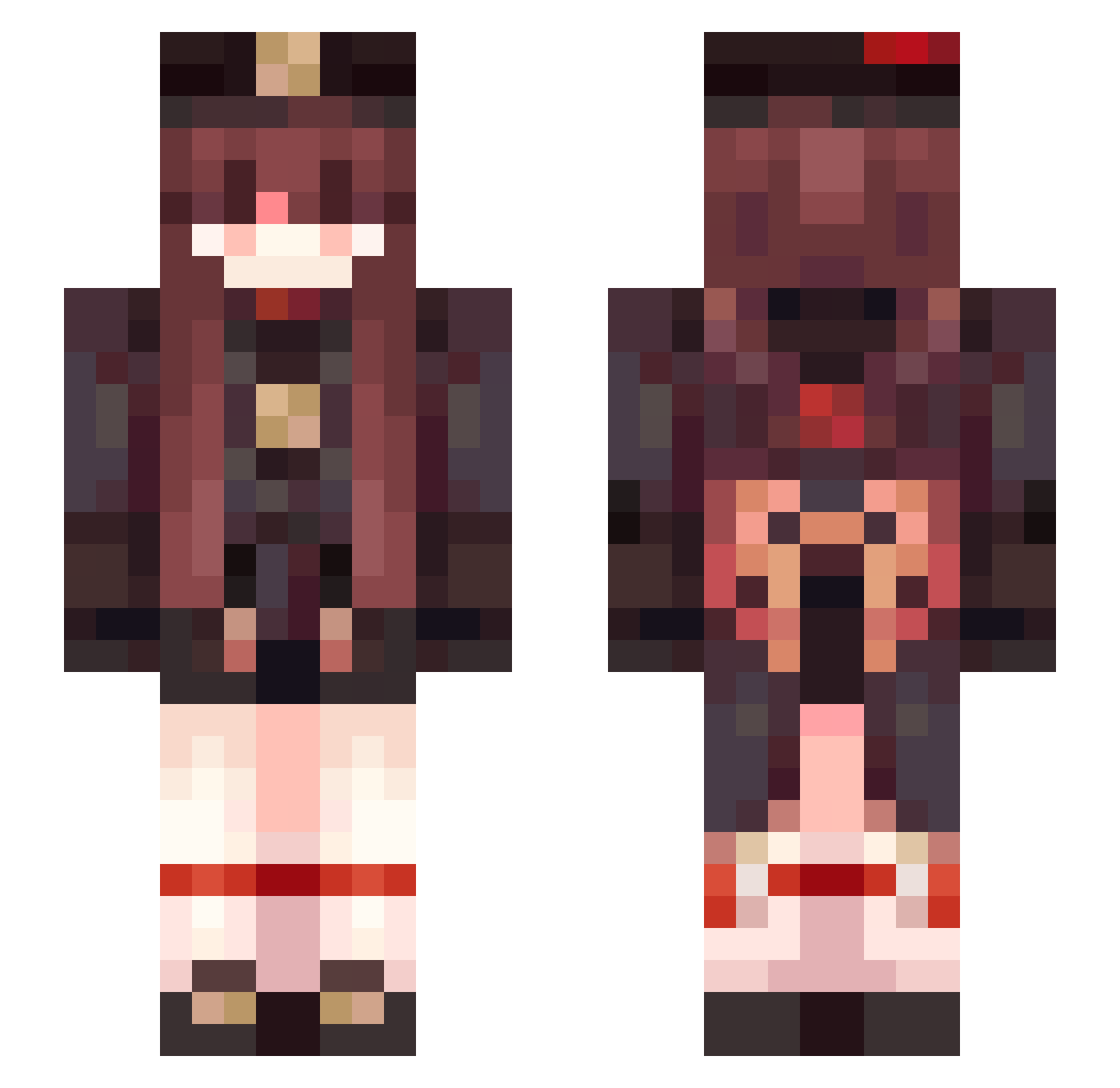 MitDeinerSis69 Minecraft skin, front and back view