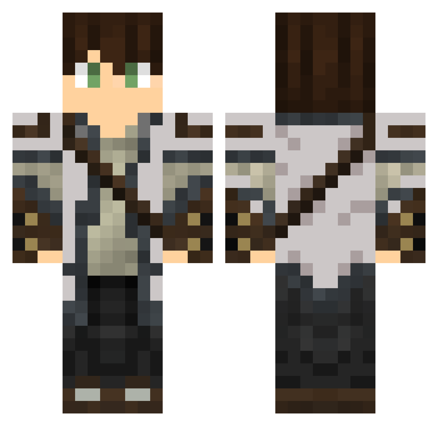radekkk Minecraft skin, front and back view