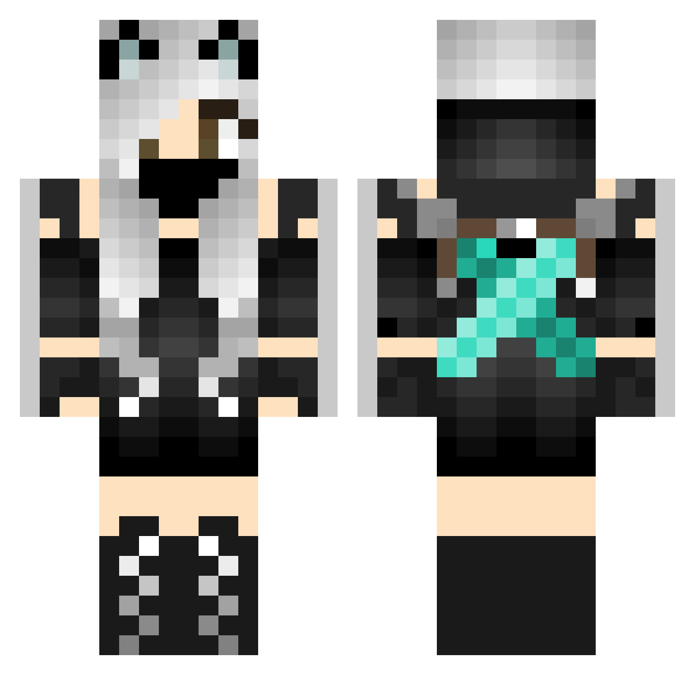 Cpt_R4v3n Minecraft skin, front and back view