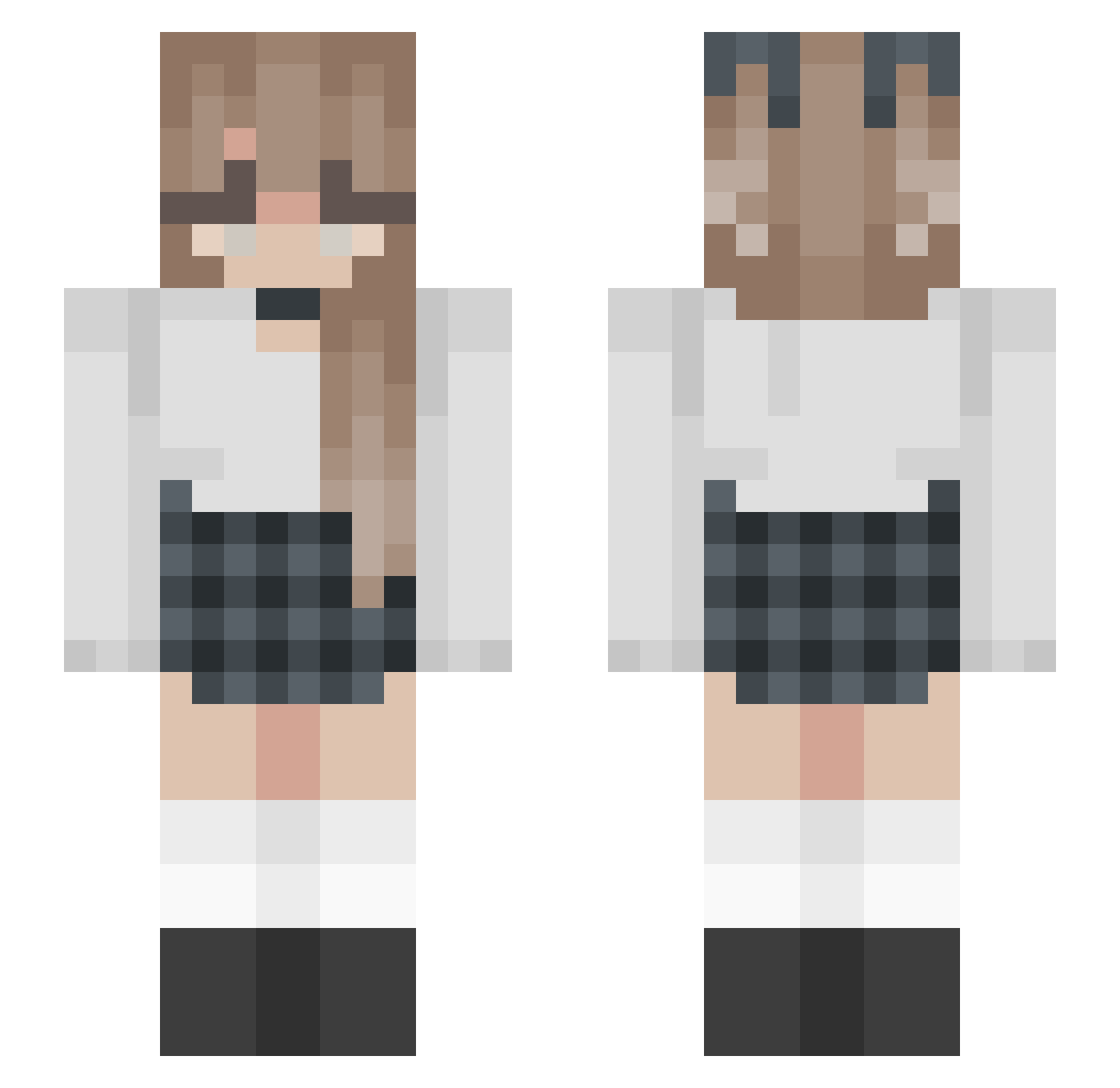 Genderless_Alien Minecraft skin, front and back view