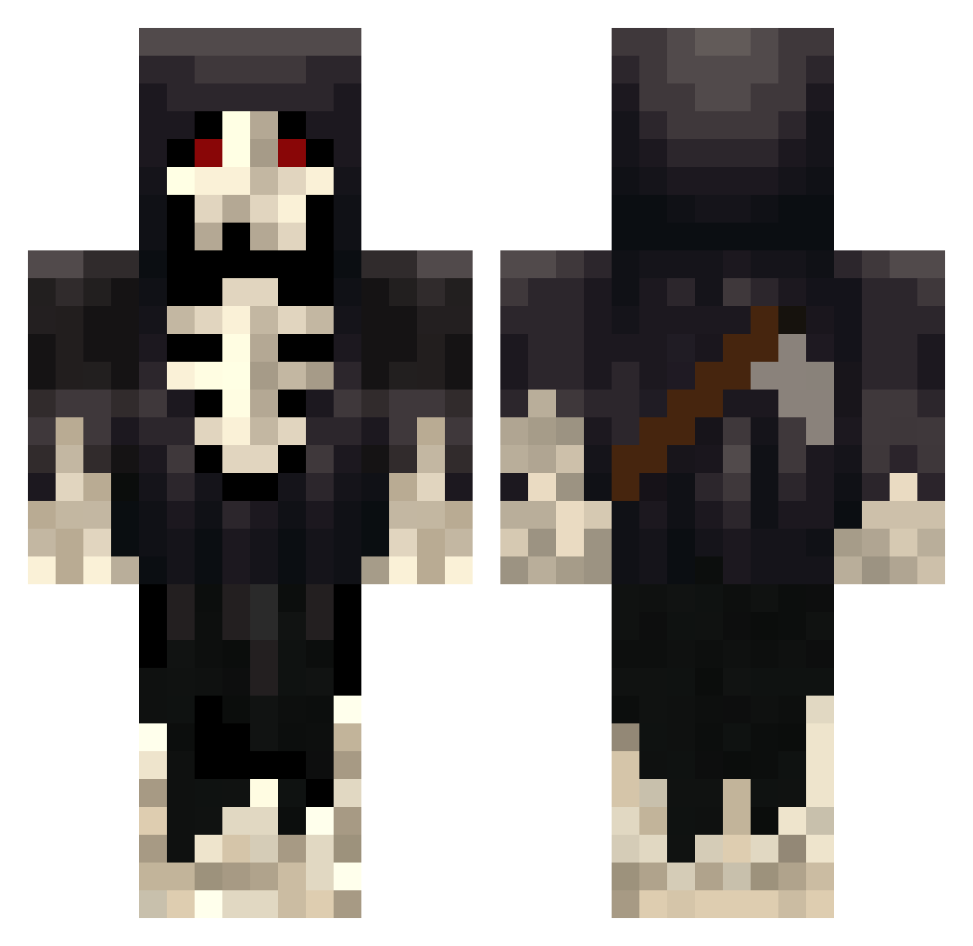HxppyTexans7 Minecraft skin, front and back view