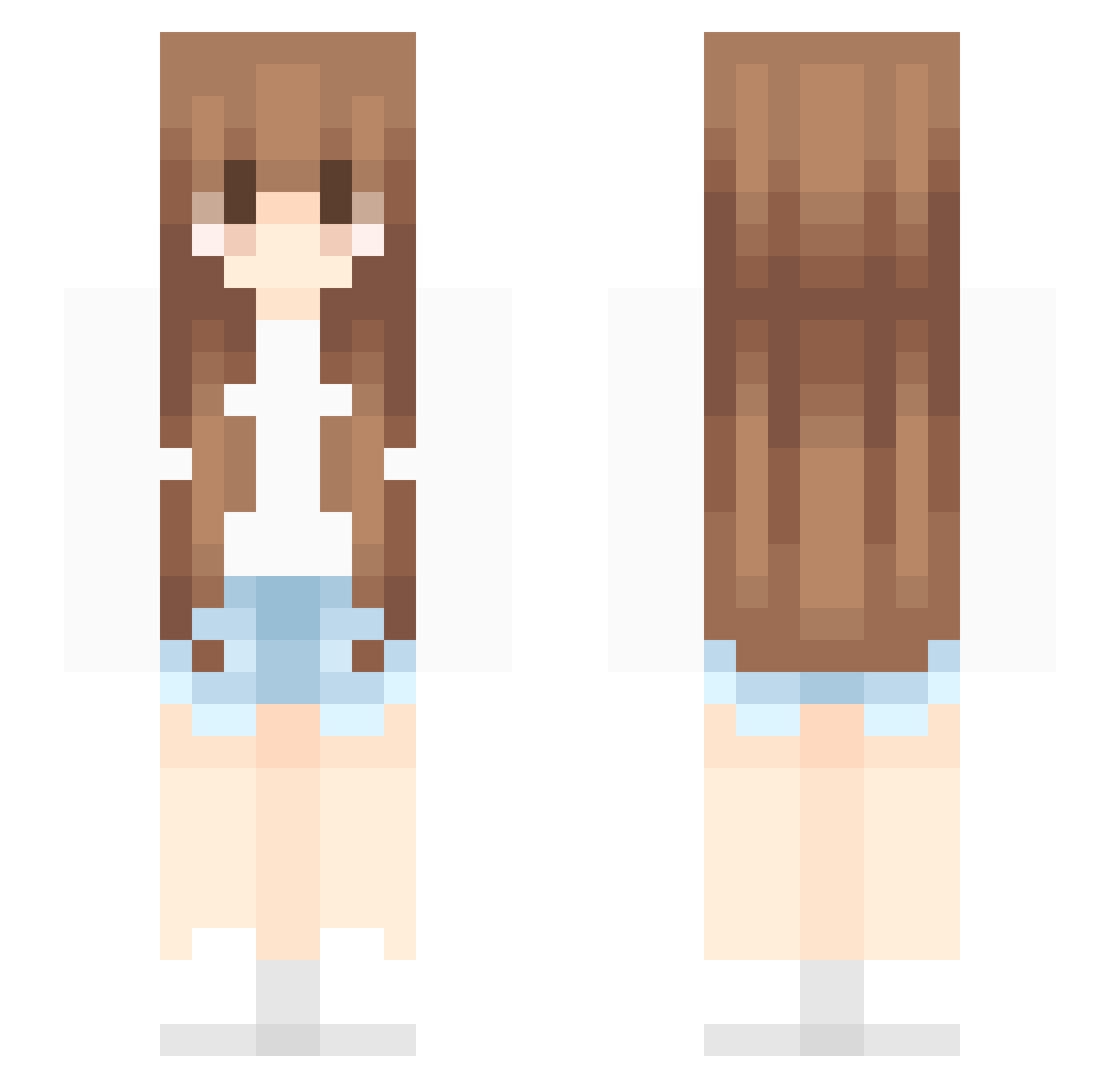 Zosia_222 Minecraft skin, front and back view