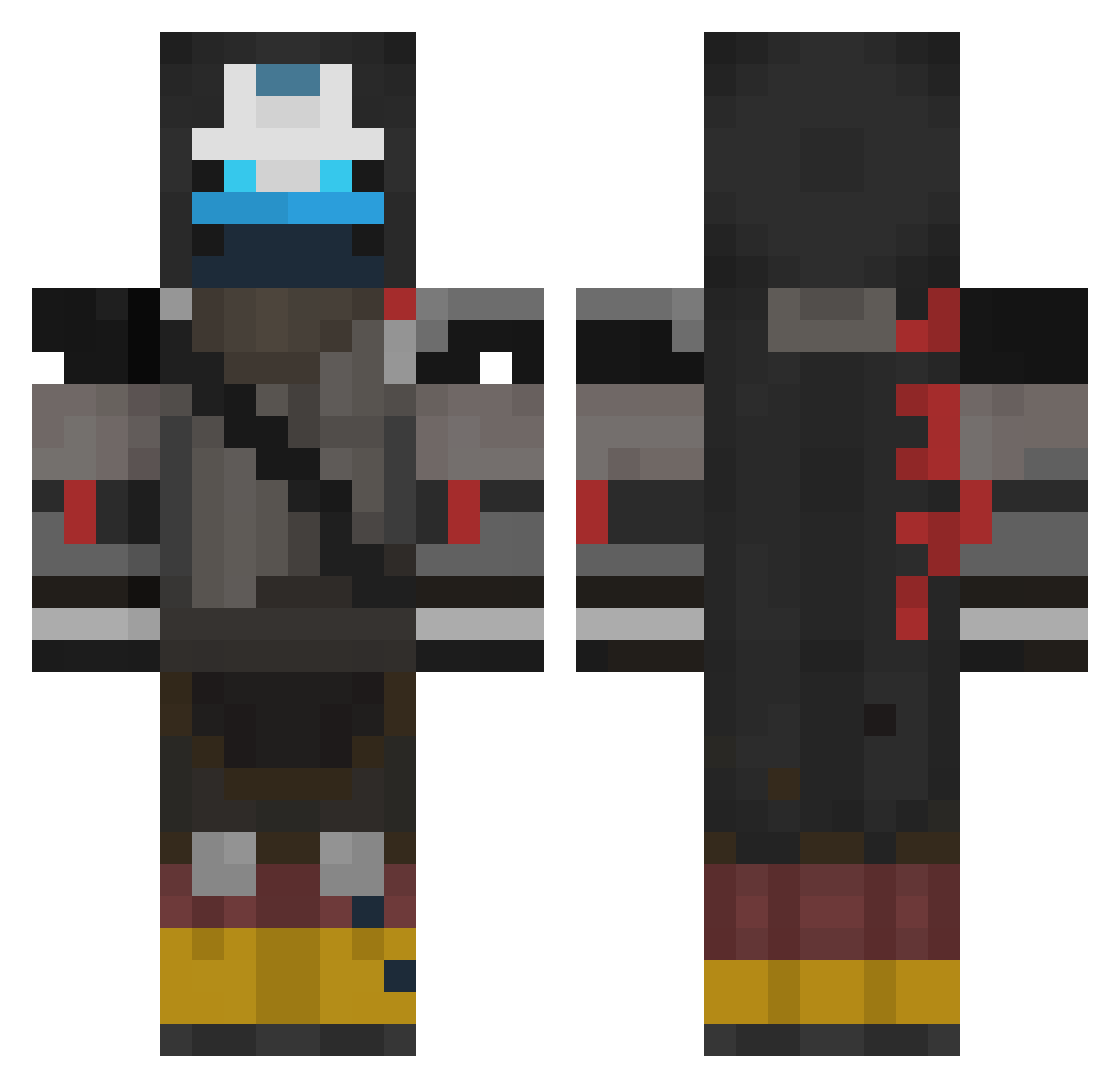 ItsSeBoY Minecraft skin, front and back view