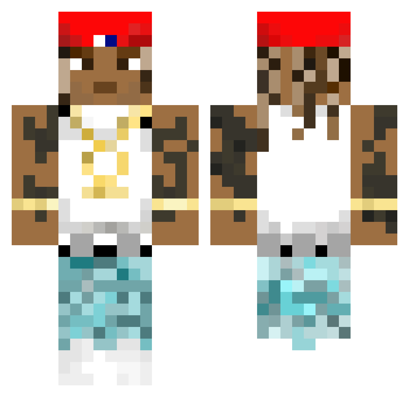 Thecrazyman1230 Minecraft skin, front and back view