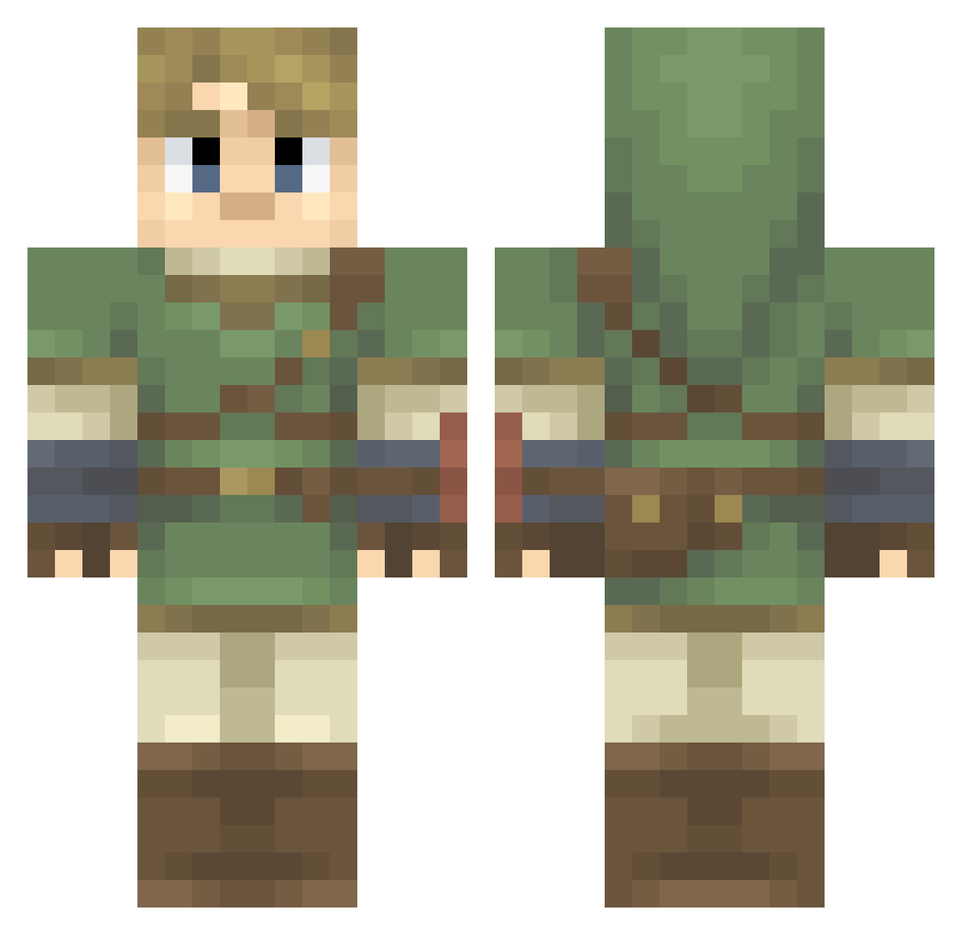 Garrvinn Minecraft skin, front and back view