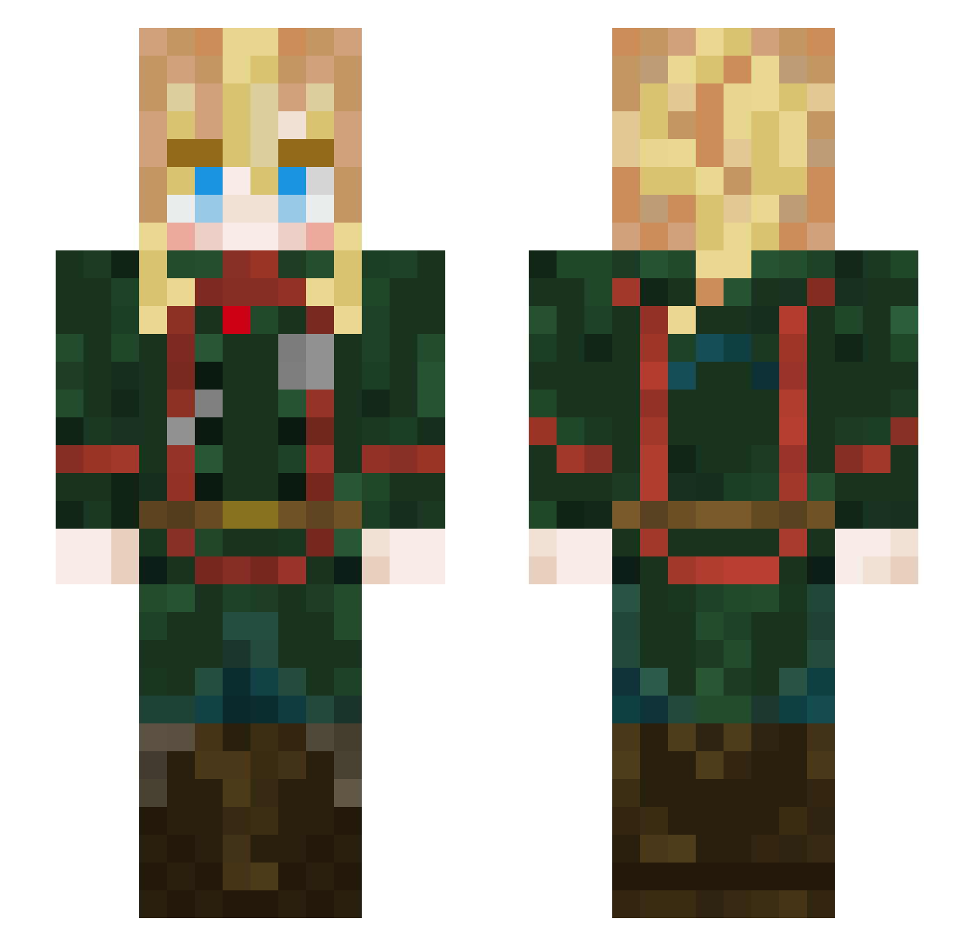 ____Blank______ Minecraft skin, front and back view
