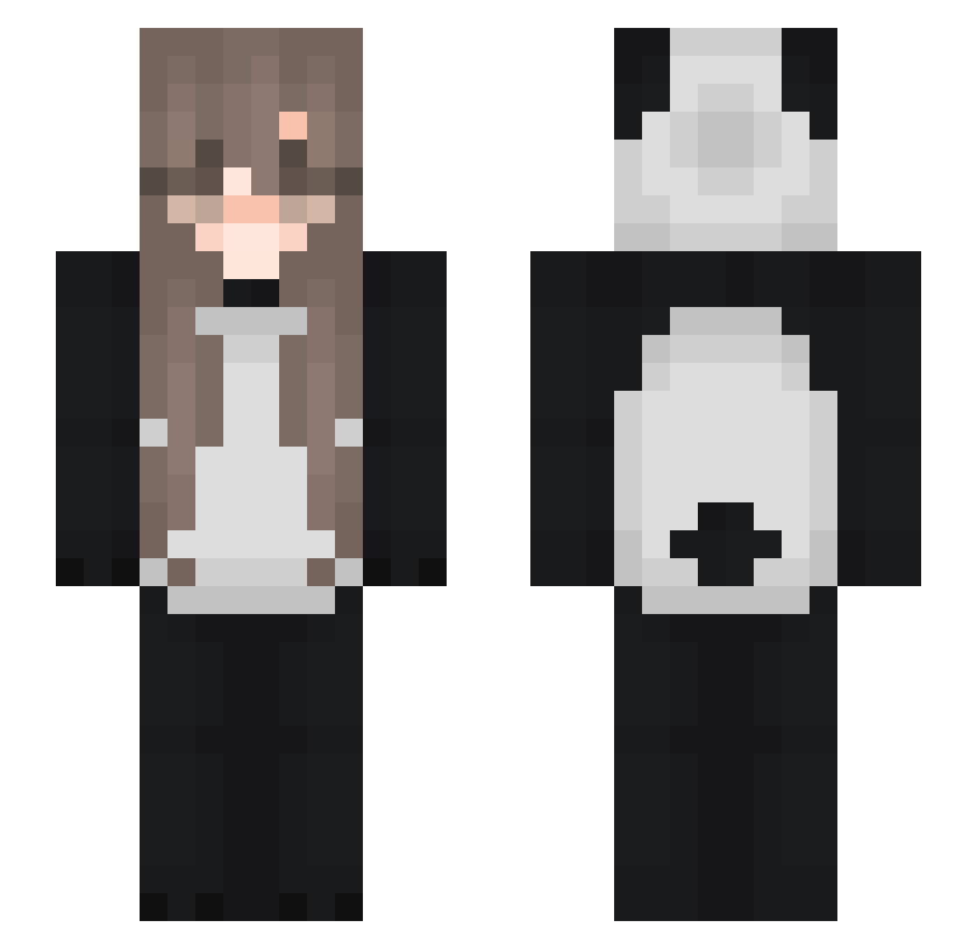 Leonaatje Minecraft skin, front and back view