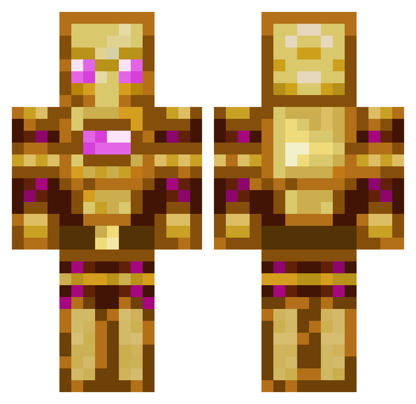 mustiStar42 Minecraft skin, front and back view