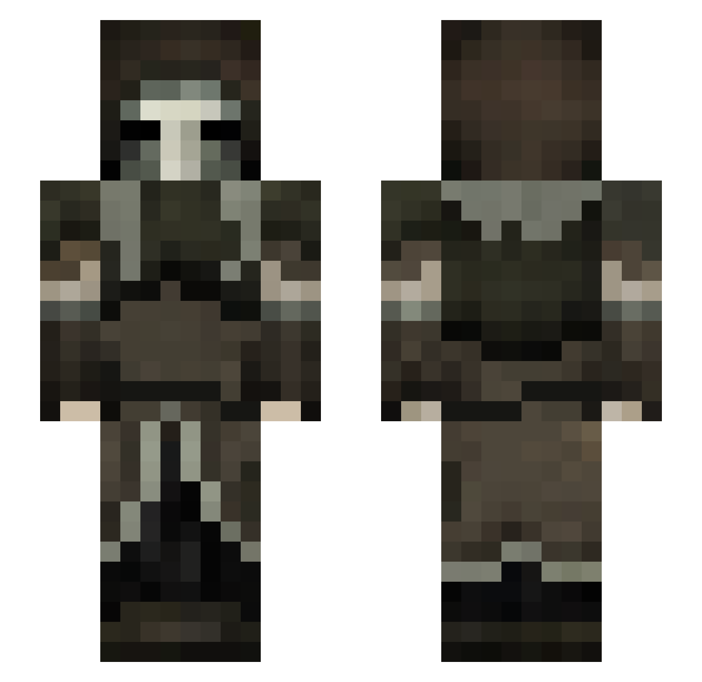 Blanch - skeleton mask Minecraft skin