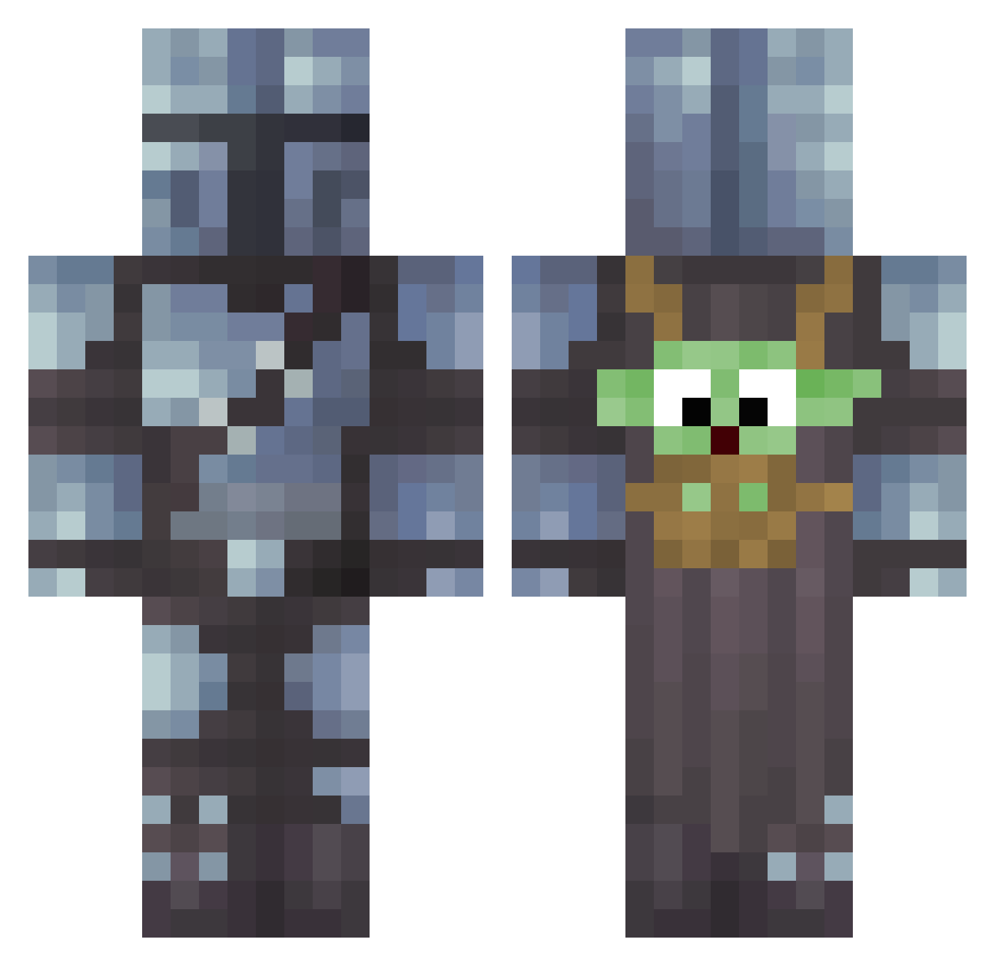 gajagjf Minecraft skin, front and back view