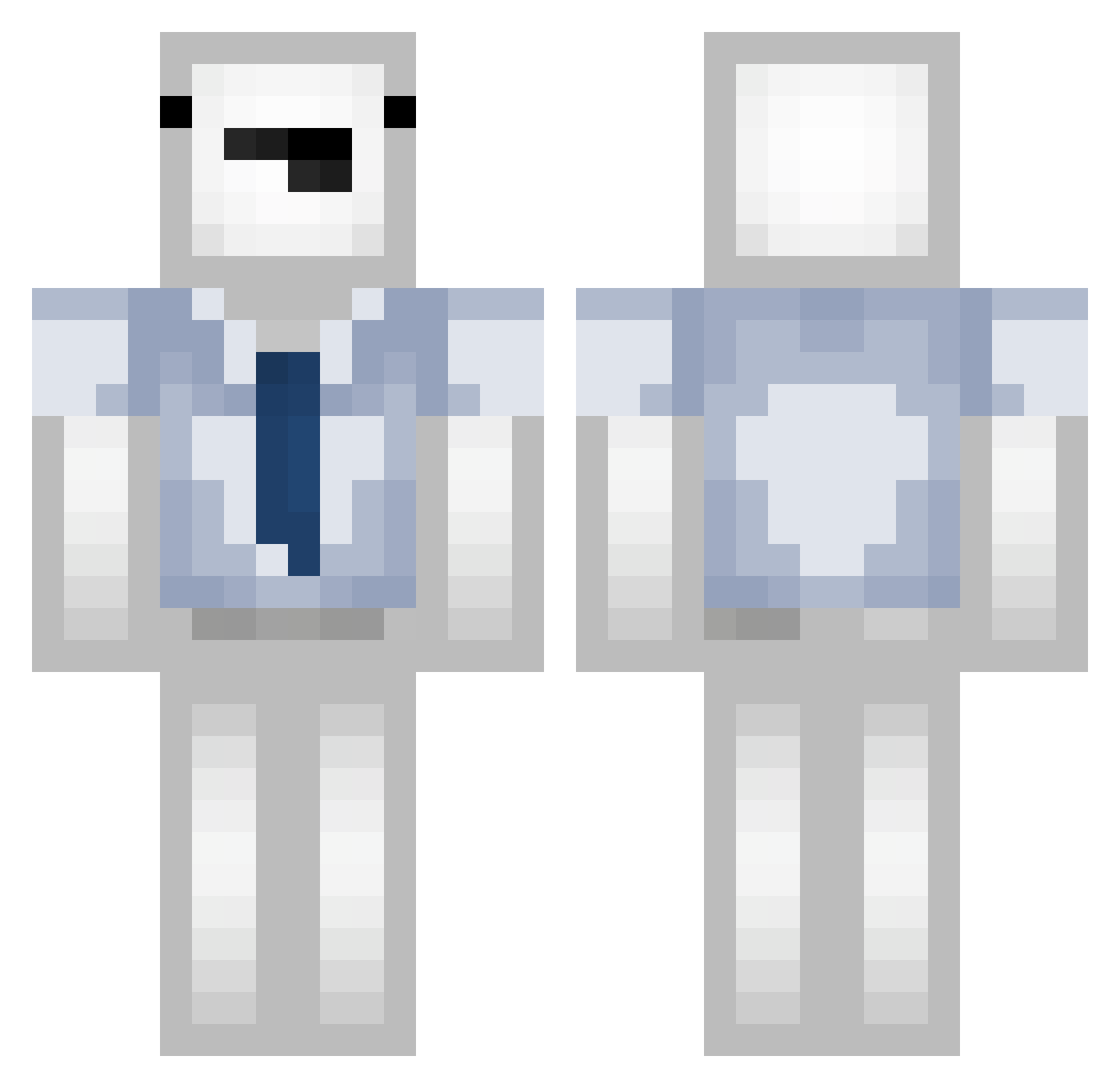 Yodrick Minecraft skin, front and back view