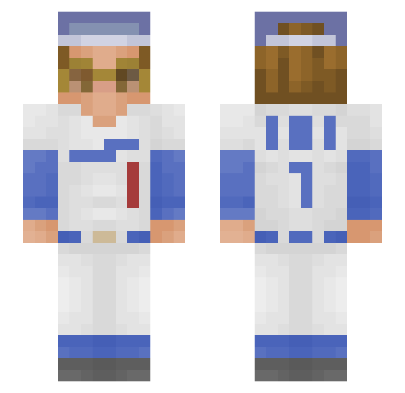 Hercules856 Minecraft skin, front and back view