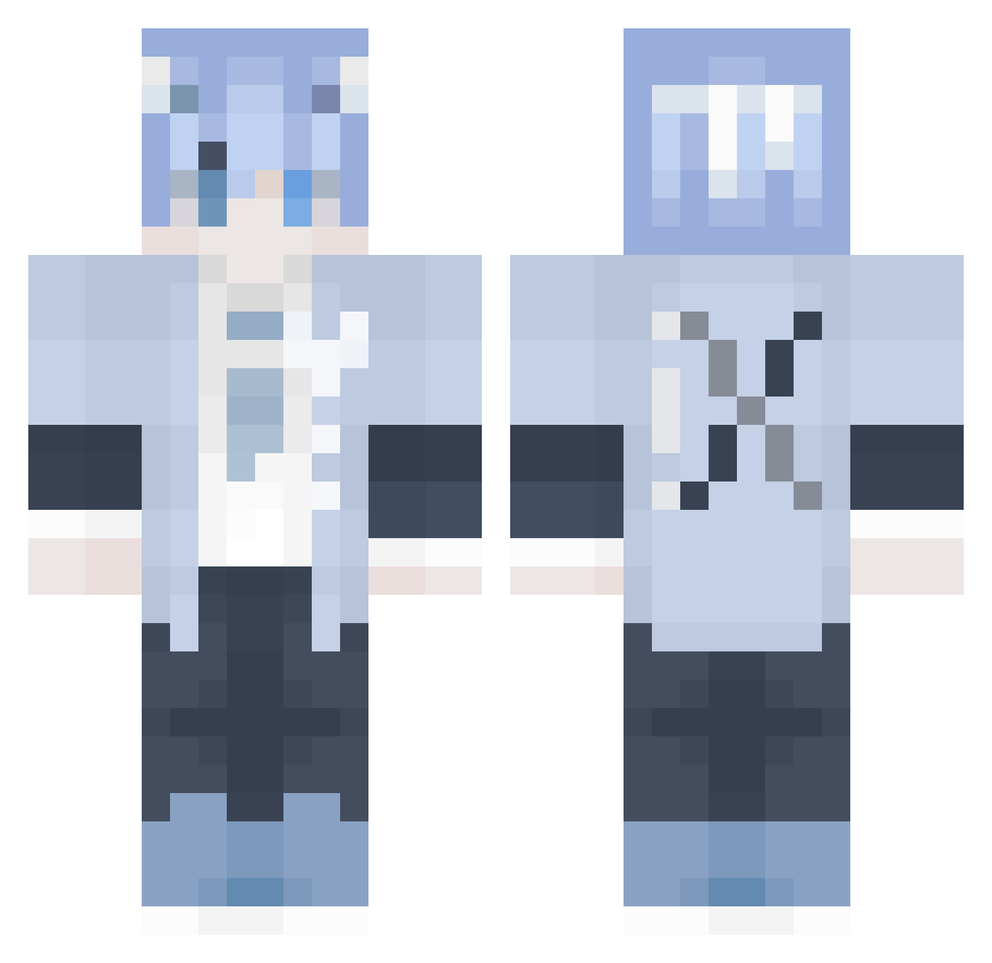 xiaobin_awa Minecraft skin, front and back view