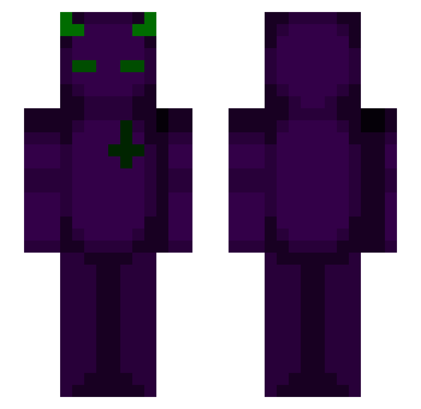 XXINHH Minecraft skin, front and back view