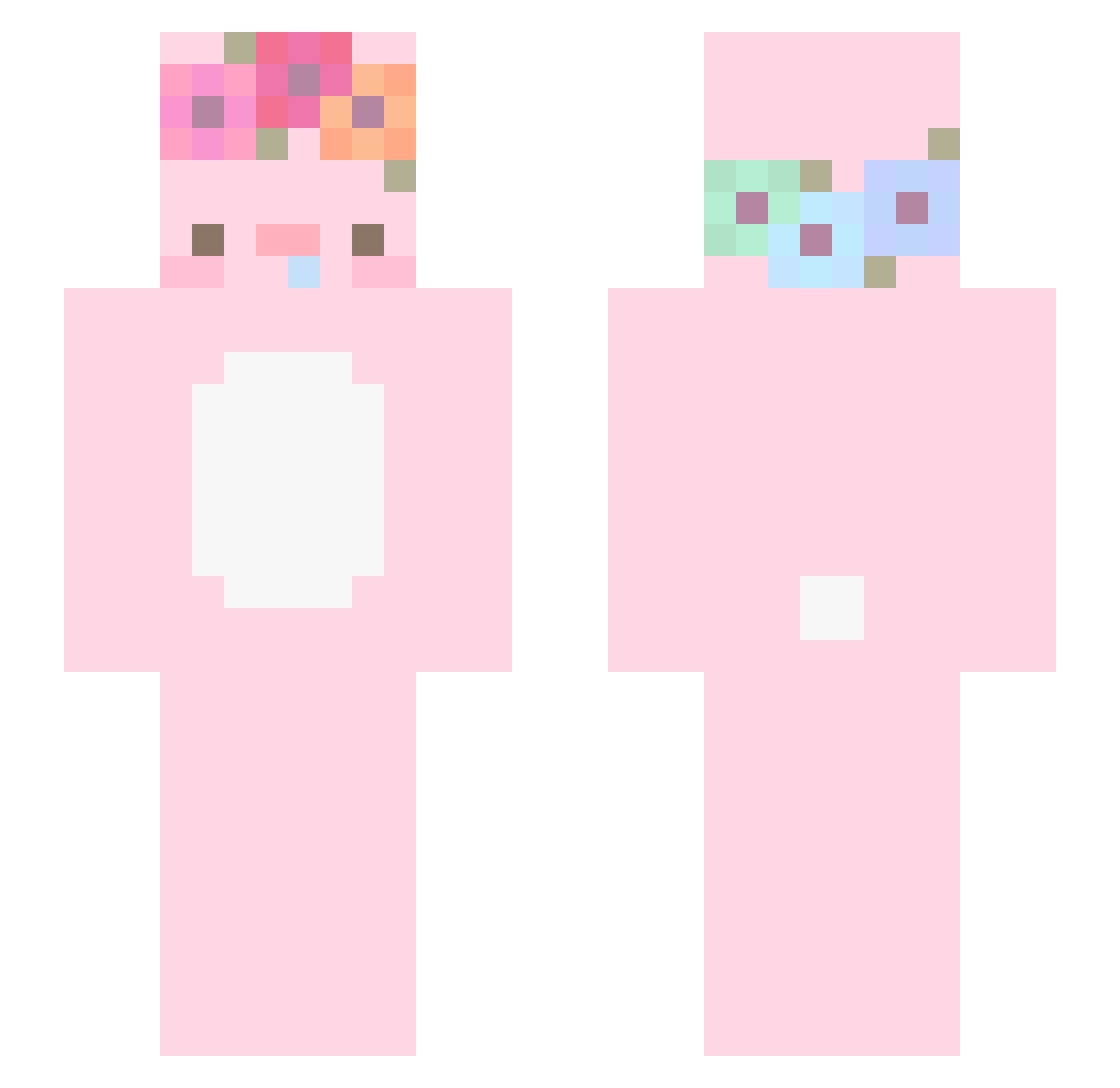 waterlily_ Minecraft skin, front and back view