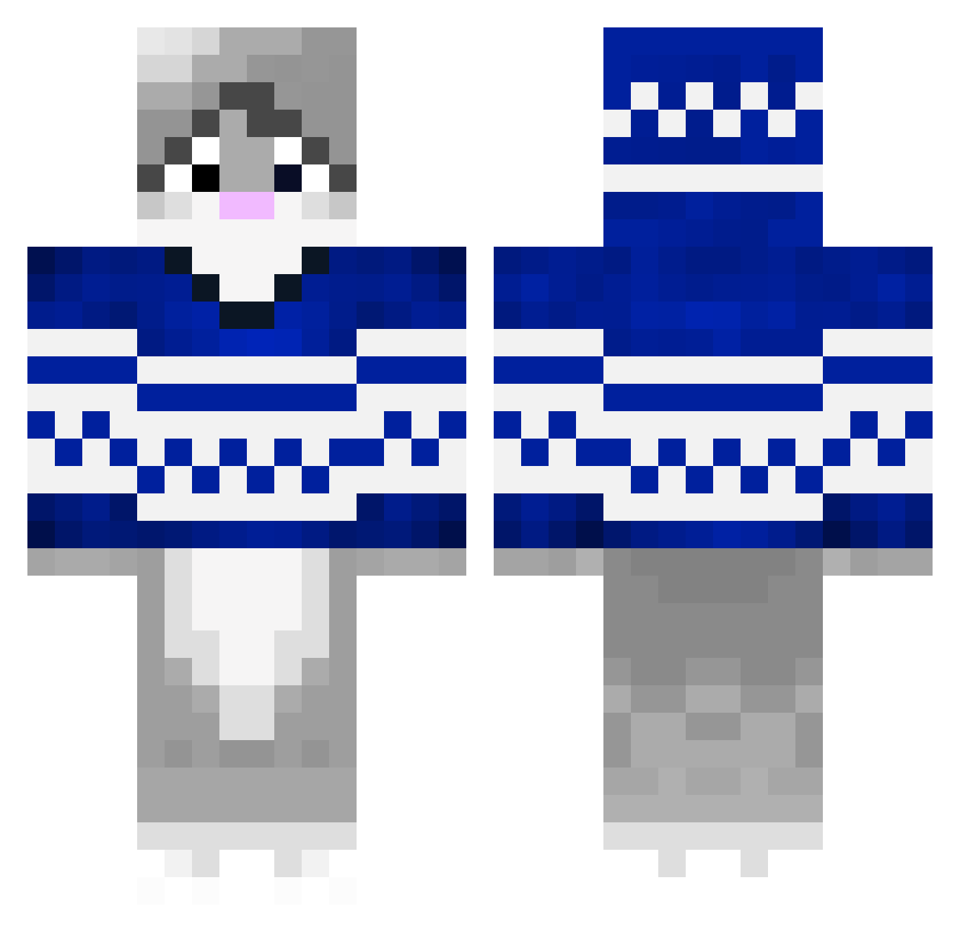 orangeh_420 Minecraft skin, front and back view