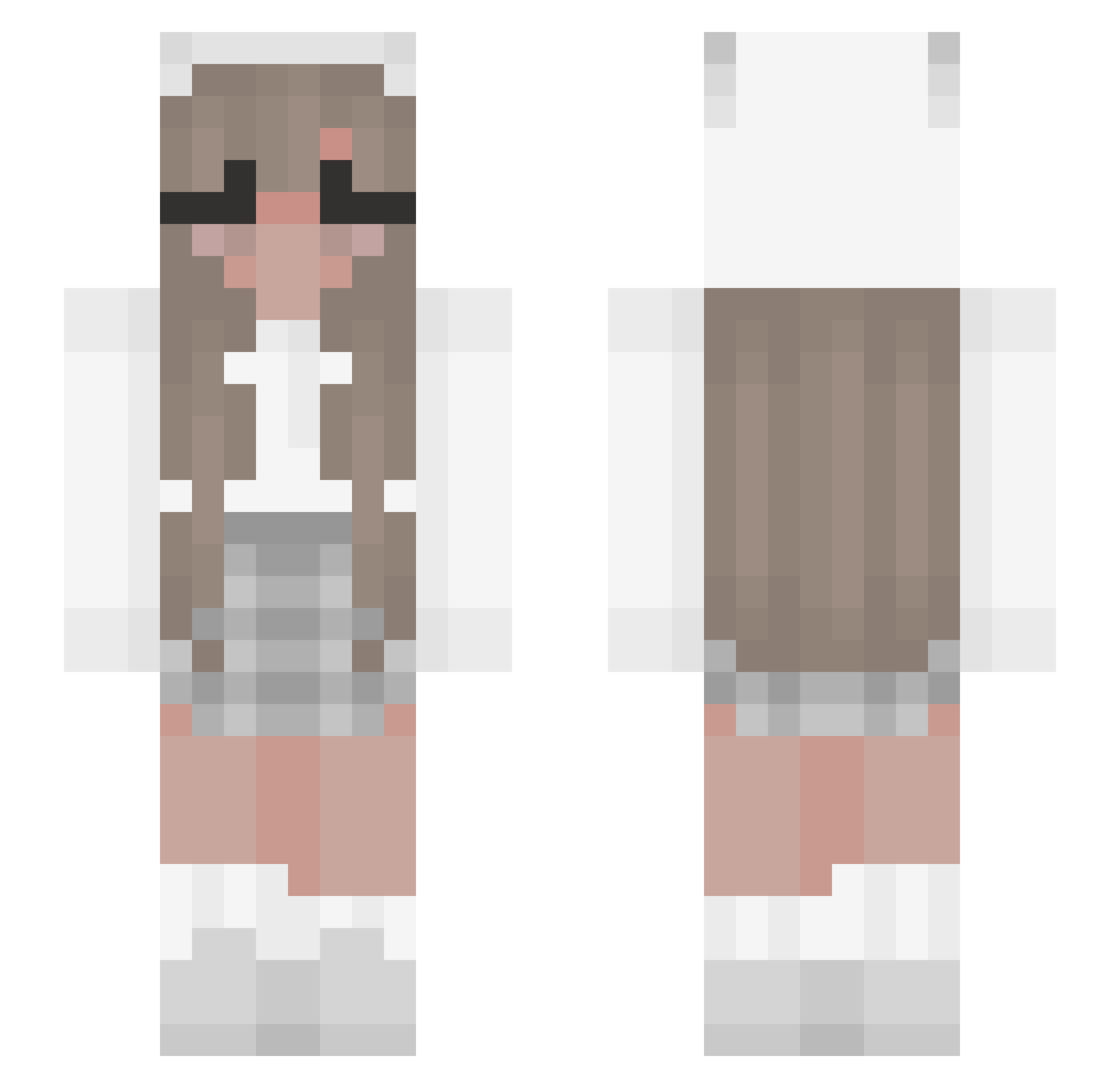 XxSunnySophiexX Minecraft skin, front and back view