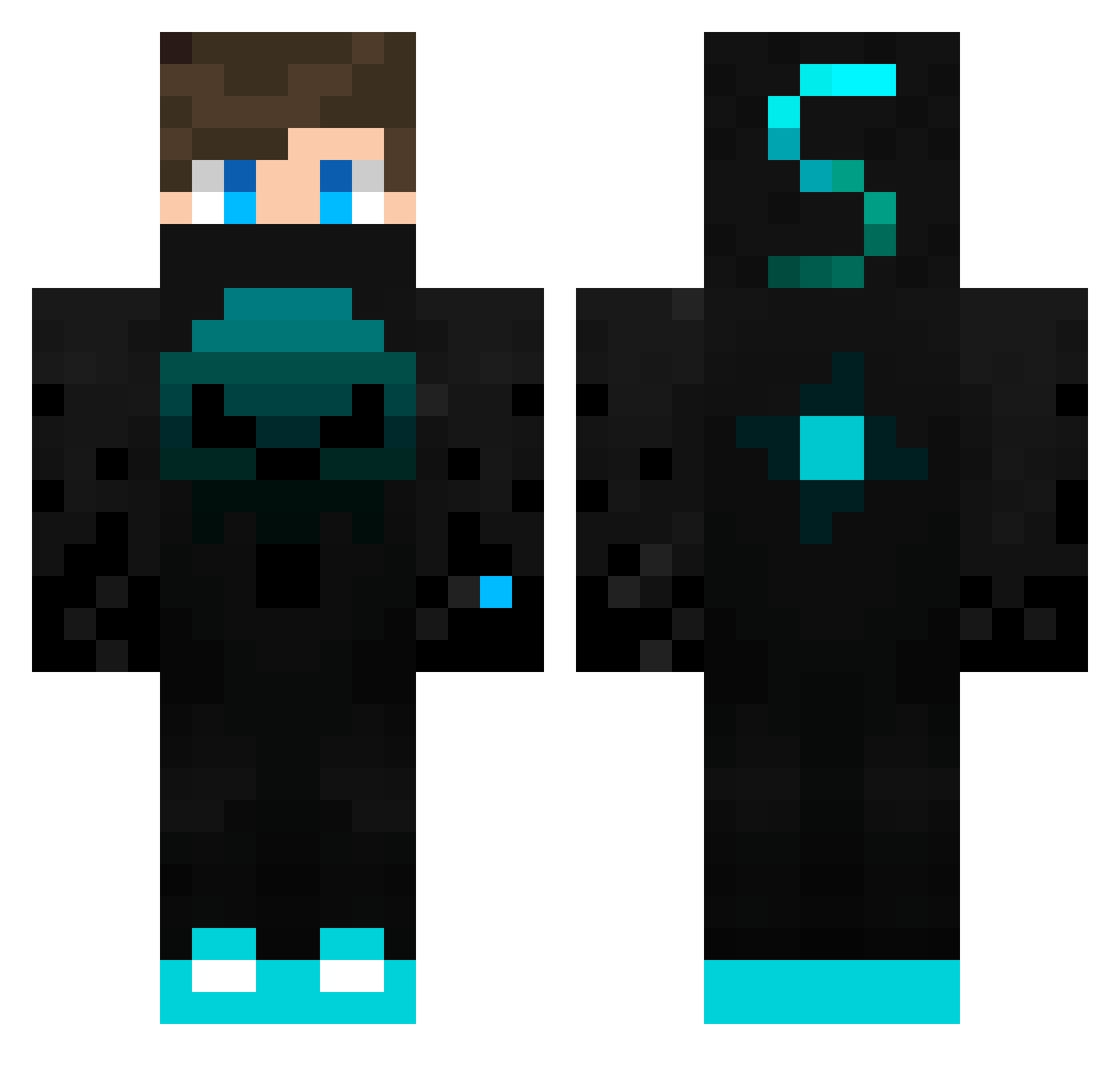 Shurge7 Minecraft skin, front and back view