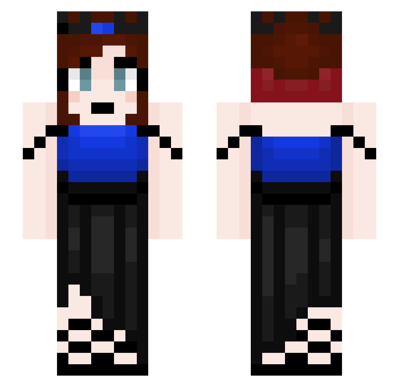 Dawns_melody Minecraft skin, front and back view