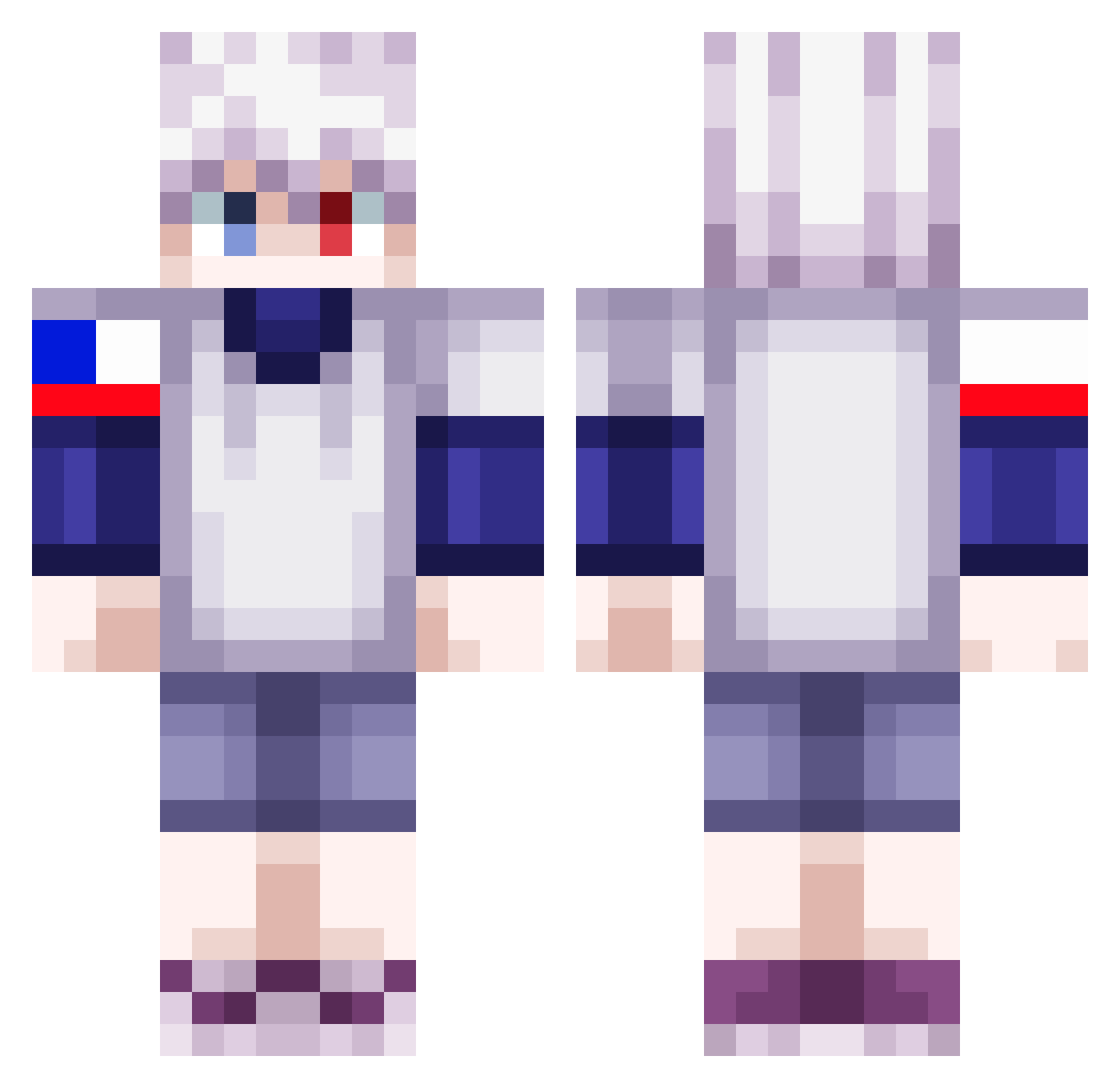 Sebax0_0 Minecraft skin, front and back view