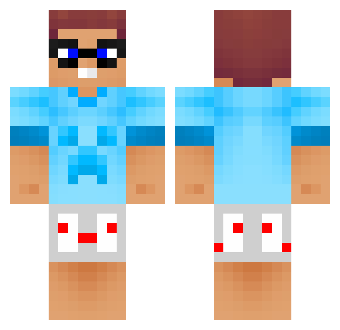 Franky0201 Minecraft skin, front and back view