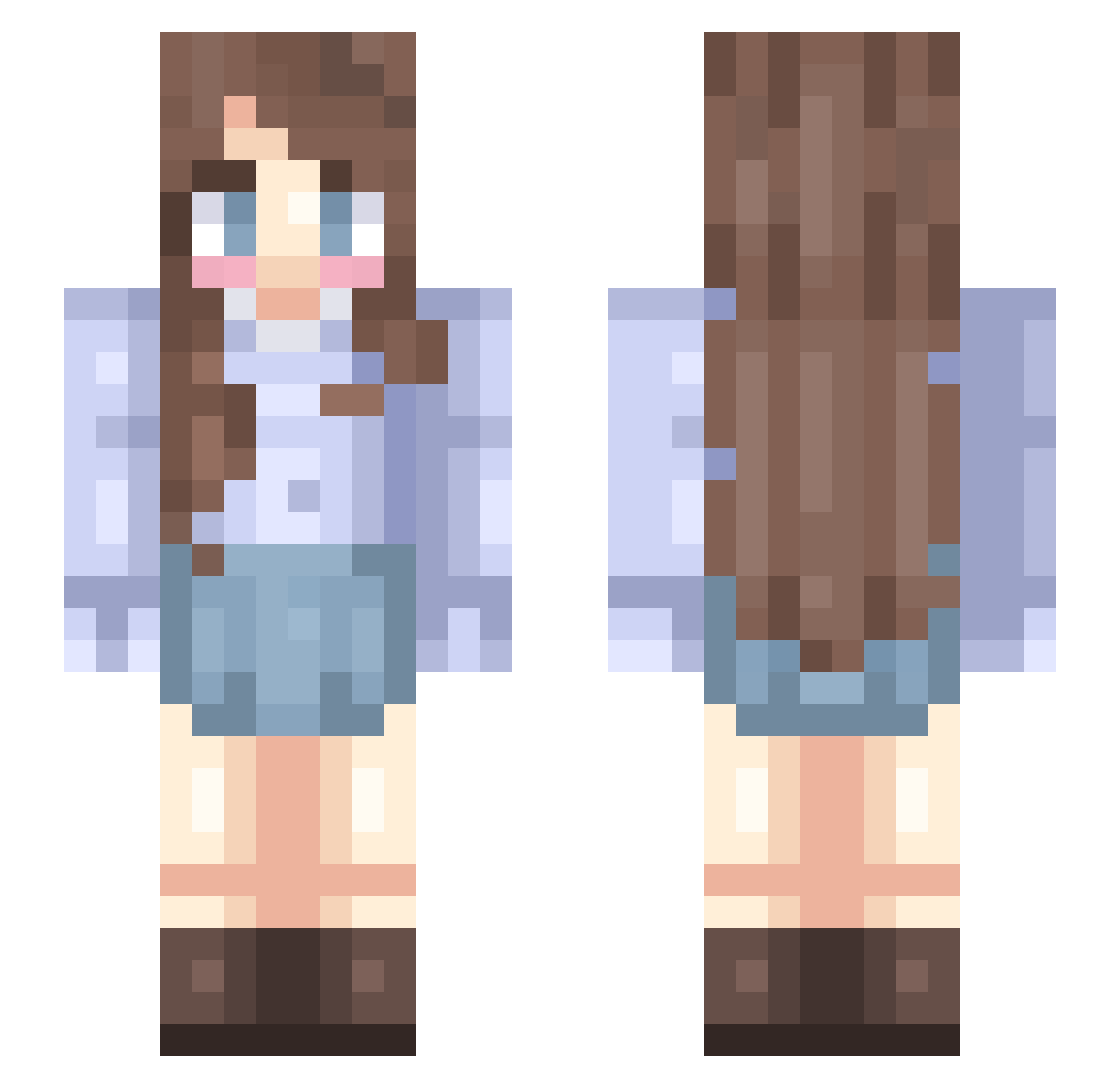 Rtaj Minecraft skin, front and back view