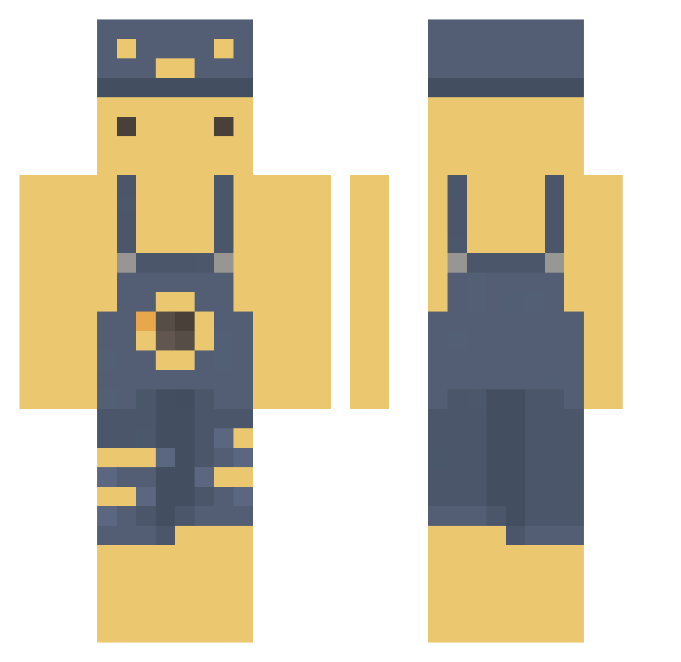 montanim Minecraft skin, front and back view