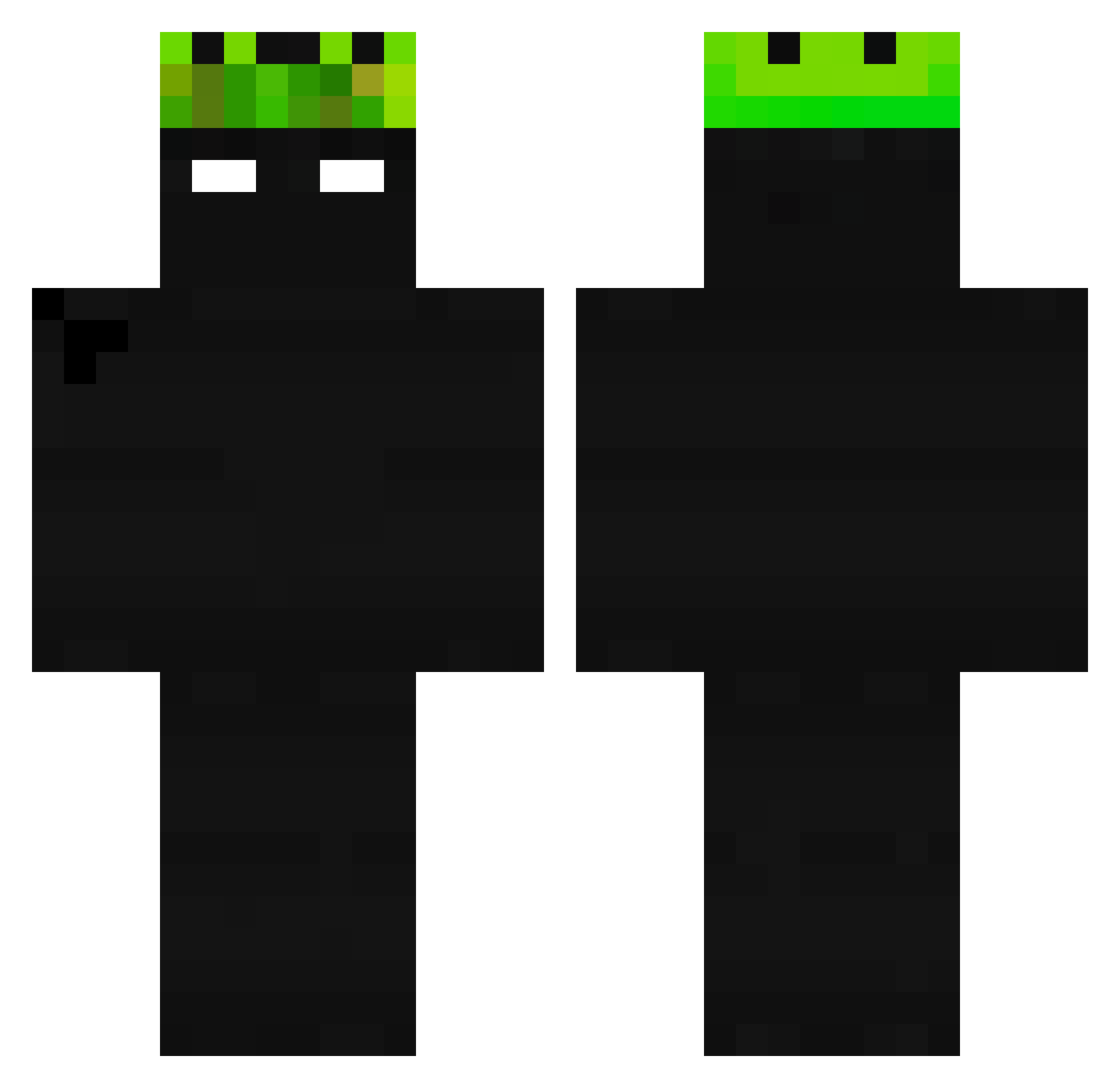 Widziany Minecraft skin, front and back view