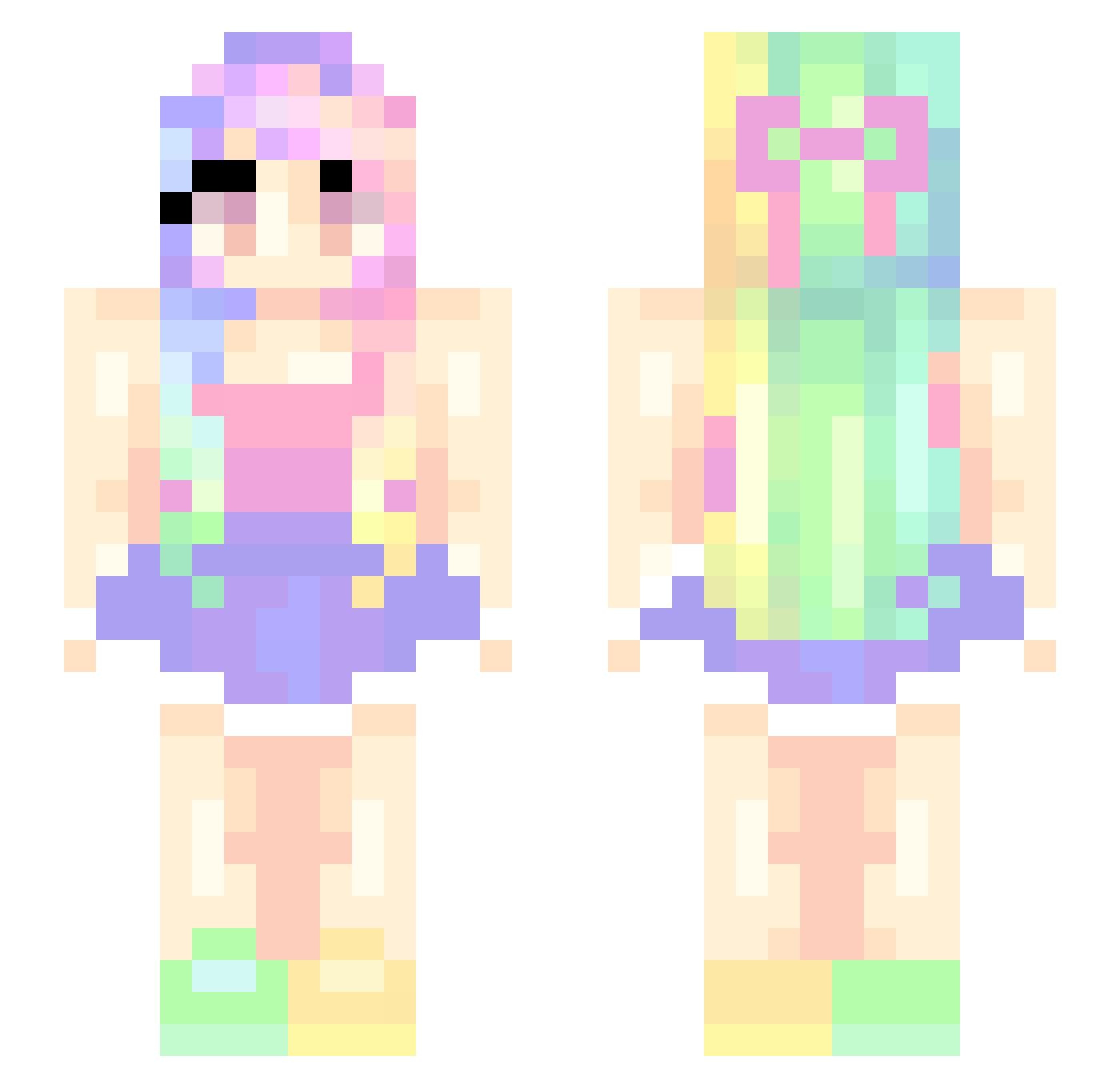 TD_LadyTitania Minecraft skin, front and back view