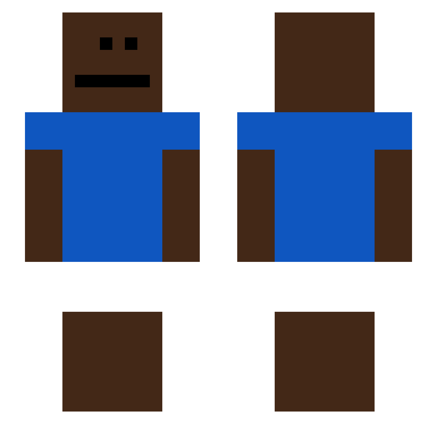 sm3llyfarts Minecraft skin, front and back view