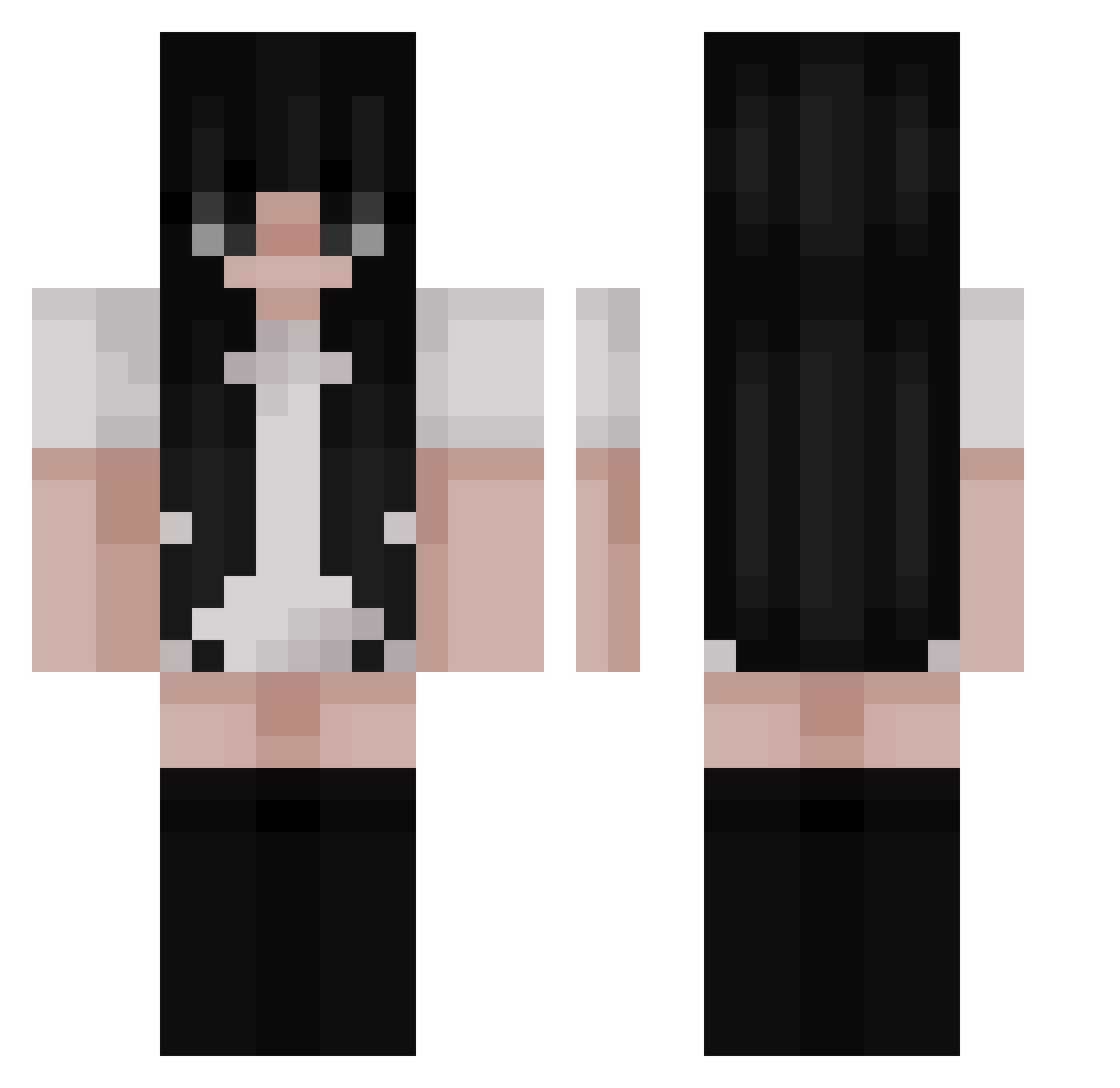 VSS Minecraft skin, front and back view