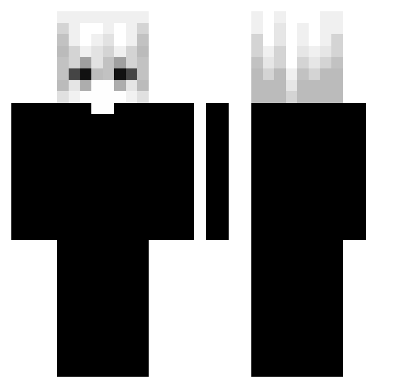 SoberFlaxy Minecraft skin, front and back view