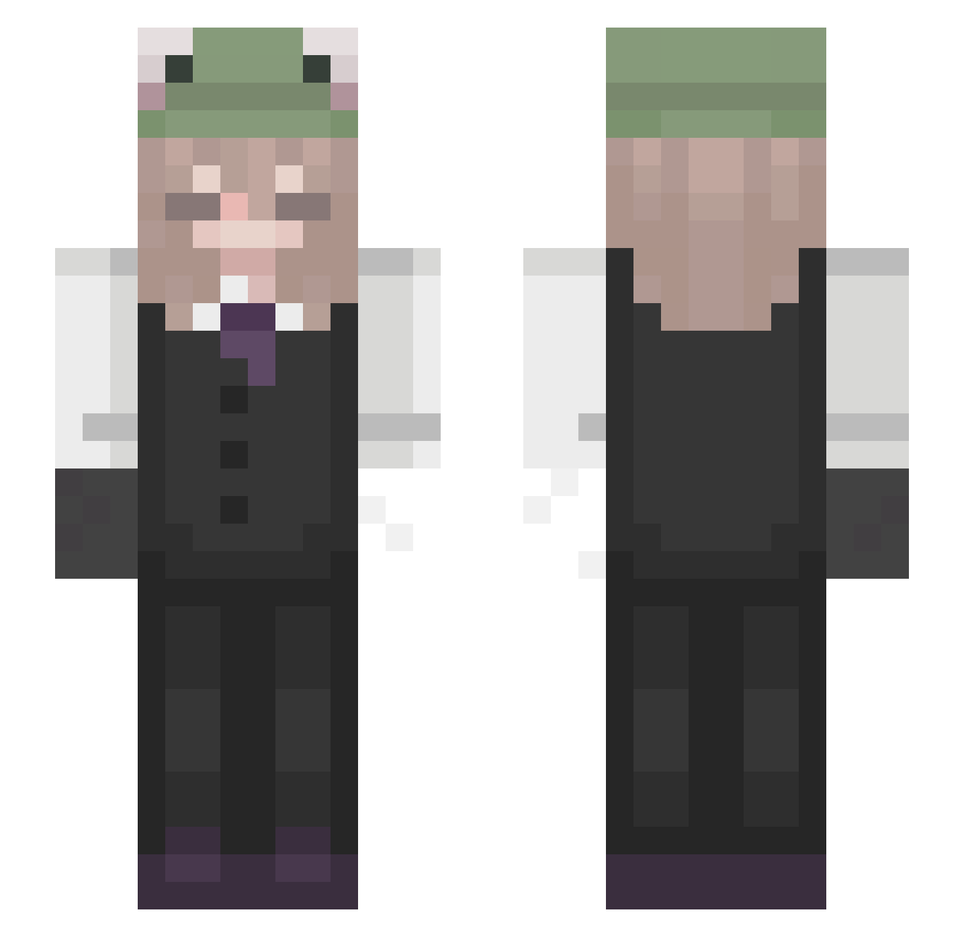 Zitroneneiscreme Minecraft skin, front and back view