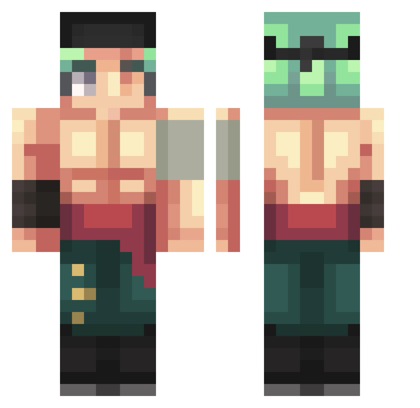 Teteux_ Minecraft skin, front and back view