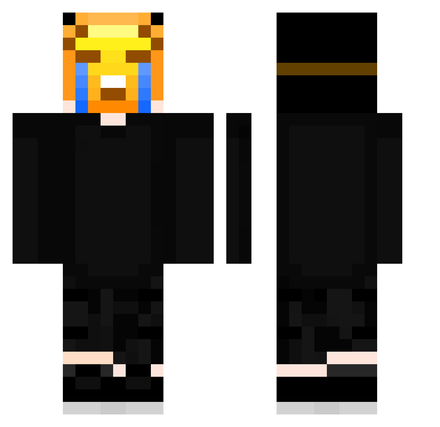 NOMOREROBLOX2 Minecraft skin, front and back view