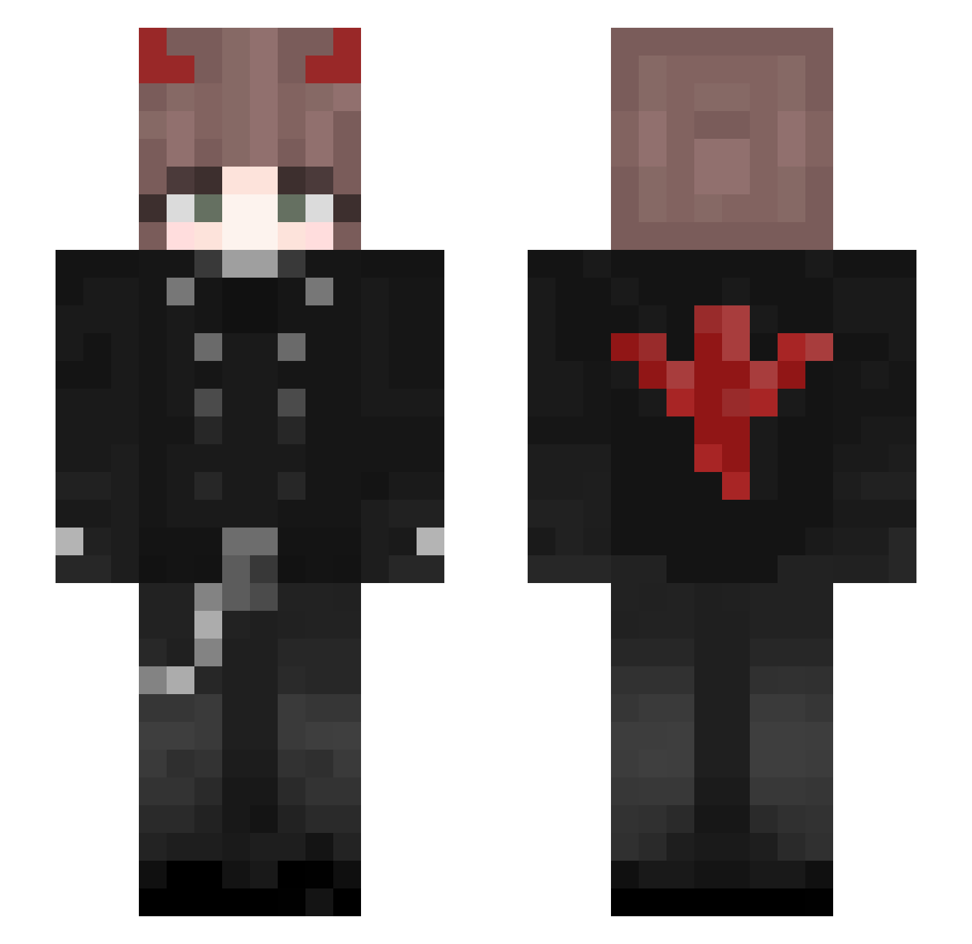 vicklerick Minecraft skin, front and back view