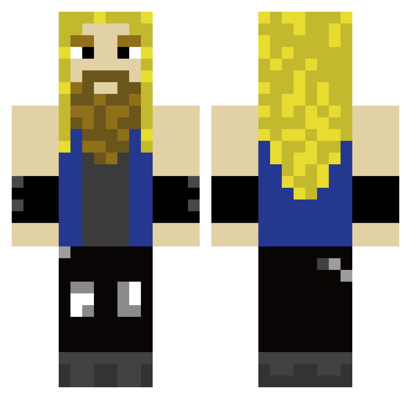BryceBurgerr Minecraft skin, front and back view
