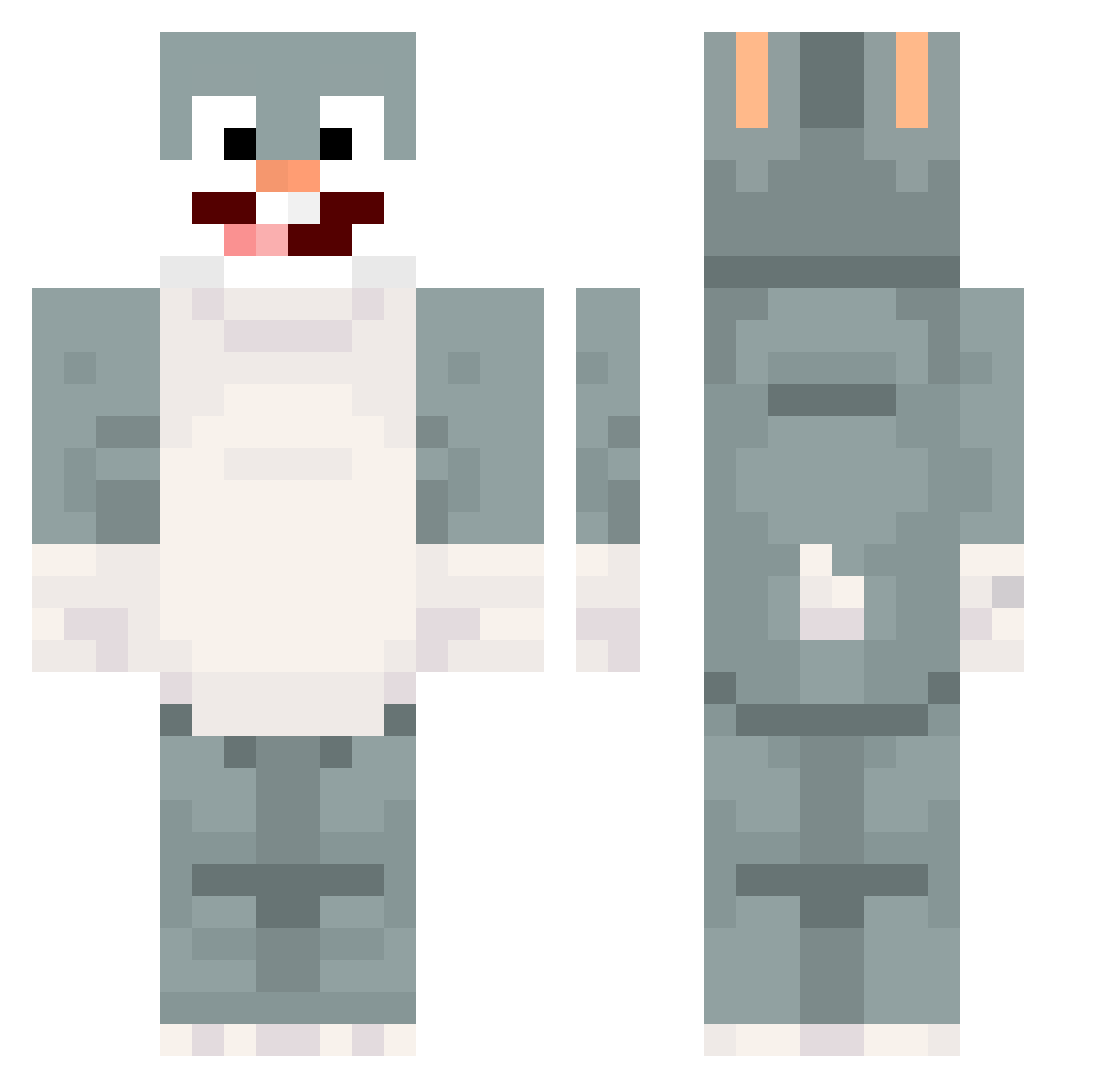JJun2642 Minecraft skin, front and back view