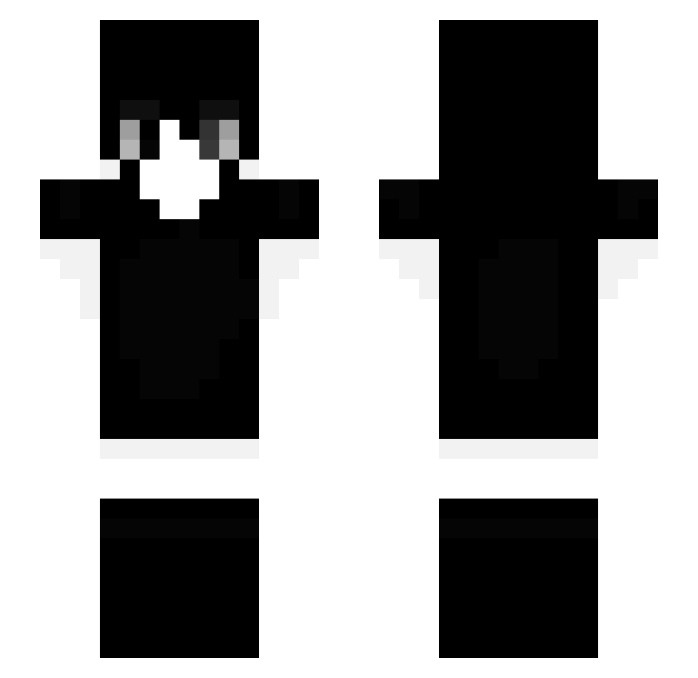 winlator Minecraft skin, front and back view