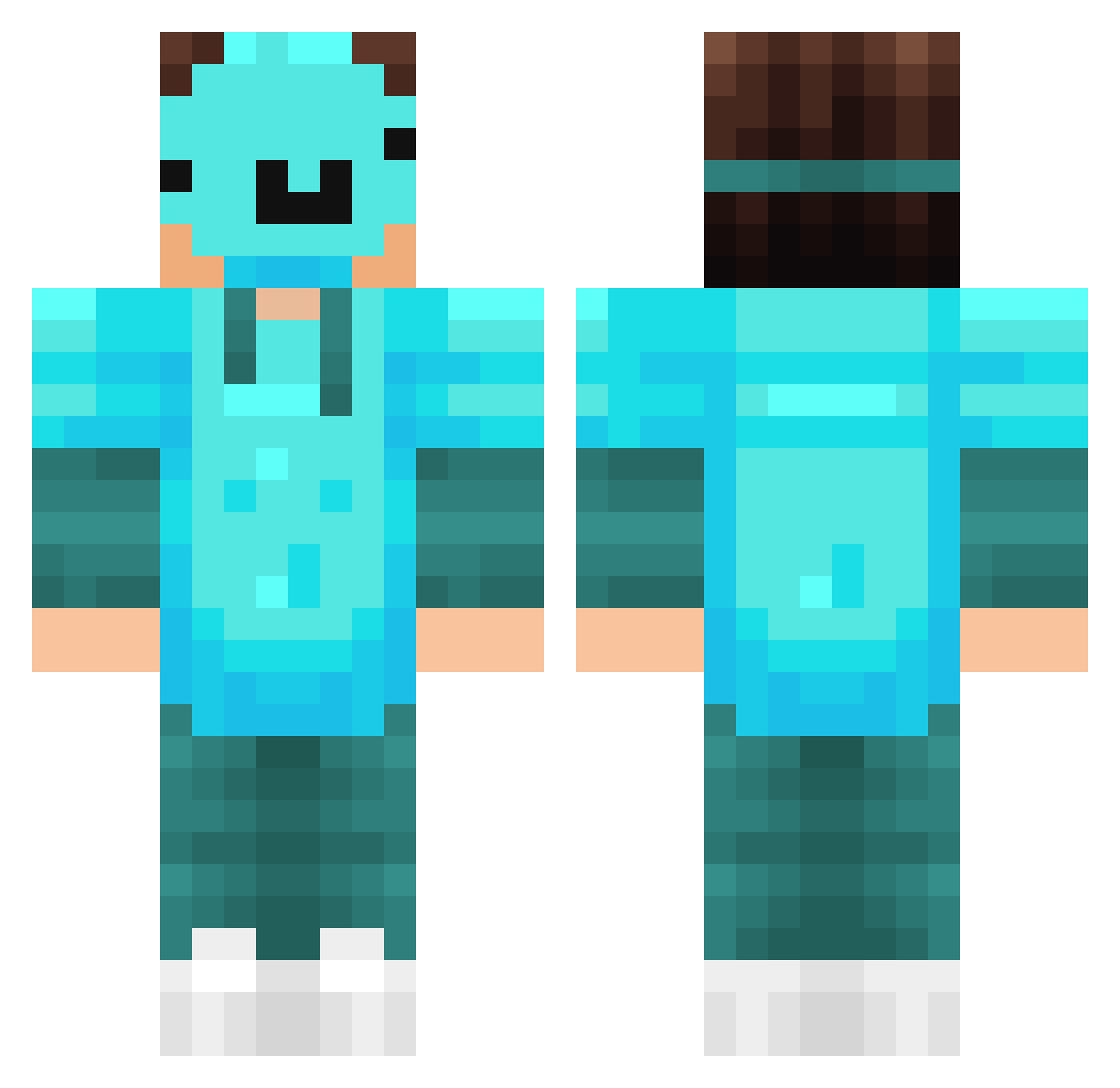 Karol1322 Minecraft skin, front and back view