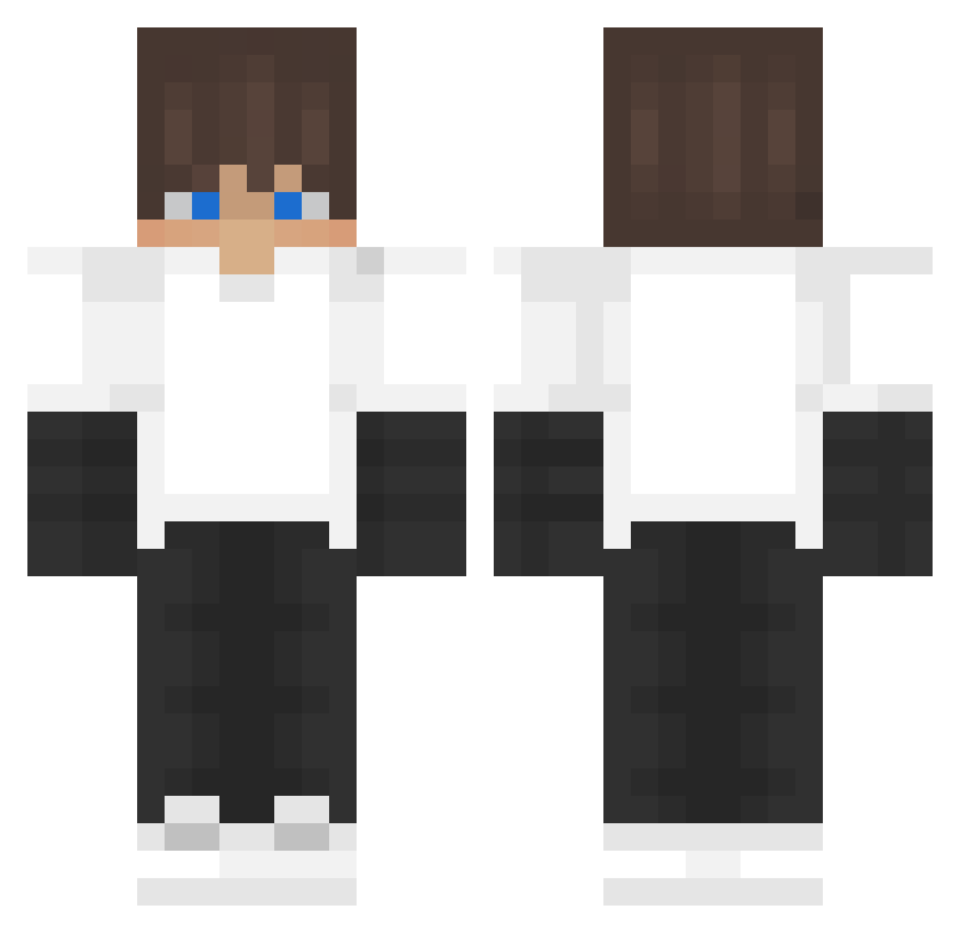 YoanMC Minecraft skin, front and back view