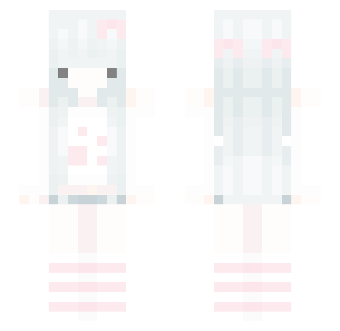 ZyByss Minecraft skin, front and back view